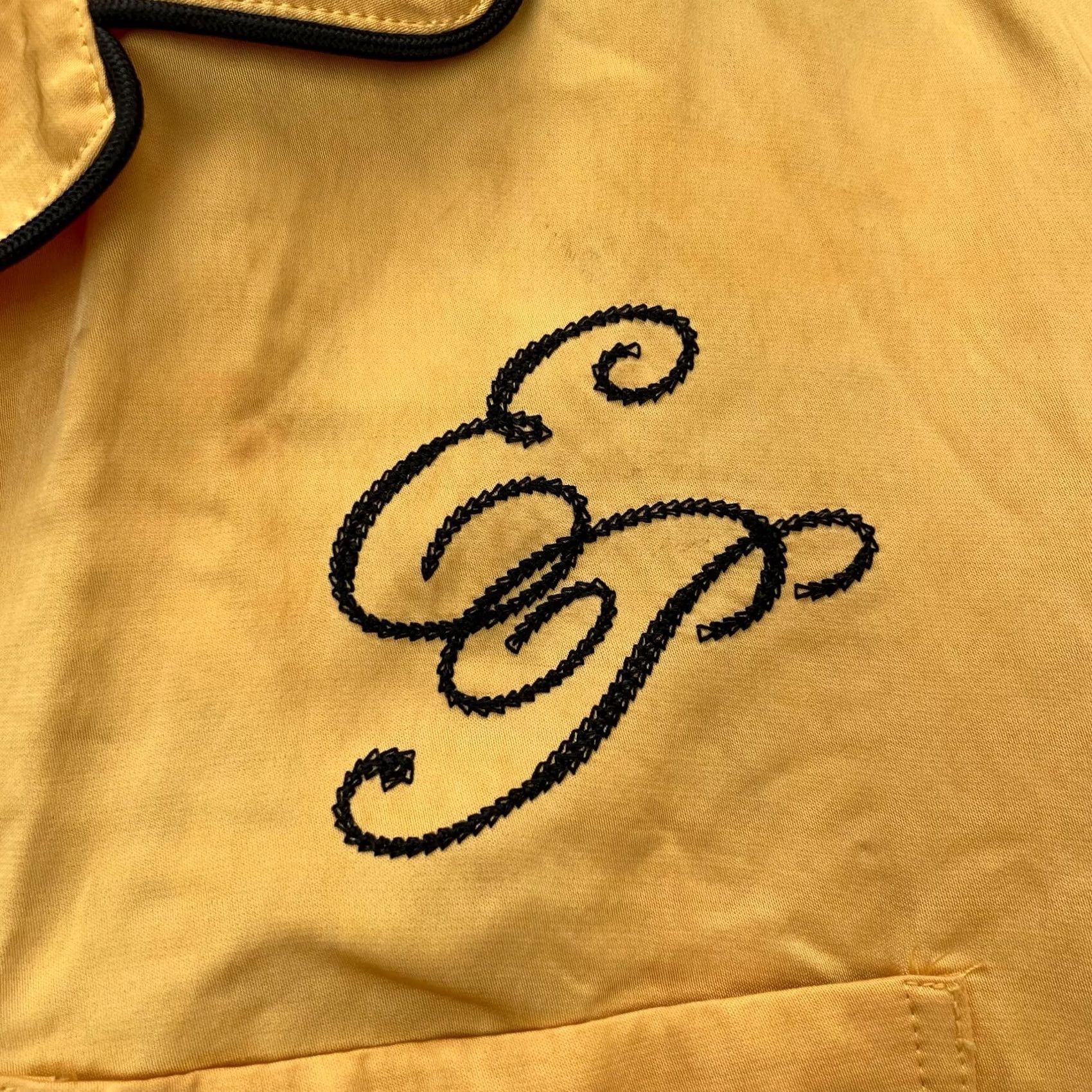 Scotch & Soda Scotch And Soda Shirt Mens Medium Yellow Elvis Wonder Embroidered Satin Short Size US M / EU 48-50 / 2 - 4 Thumbnail