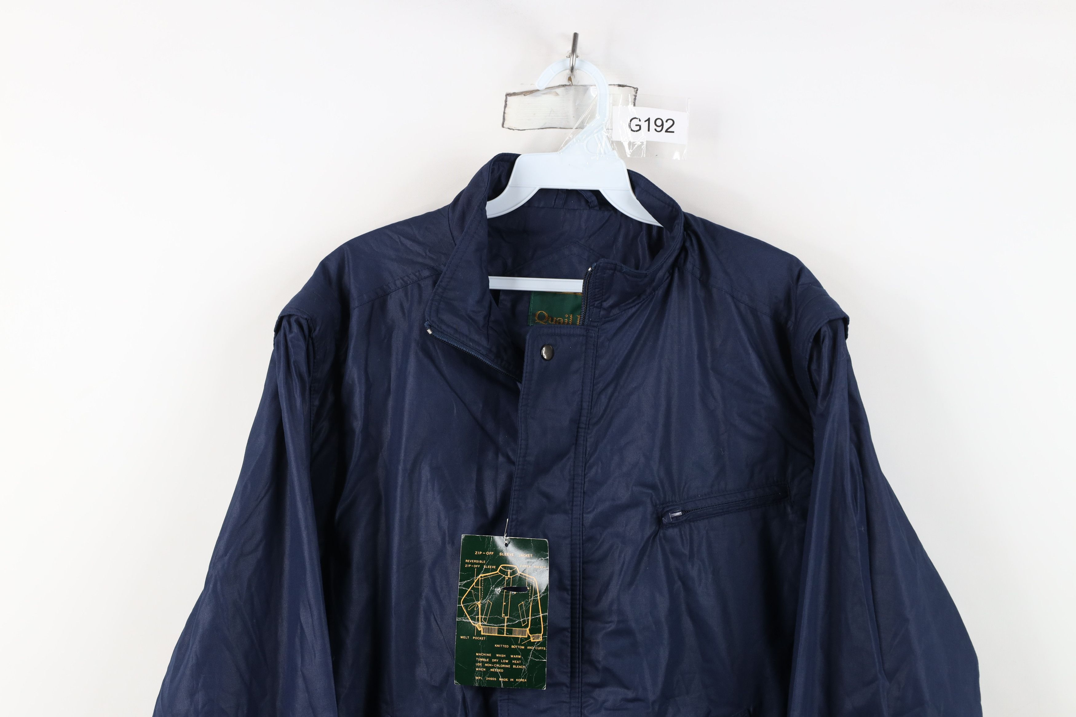 Vintage Deadstock Vintage 80s 90s Streetwear Bomber Jacket Vest Blue Size US M / EU 48-50 / 2 - 2 Thumbnail