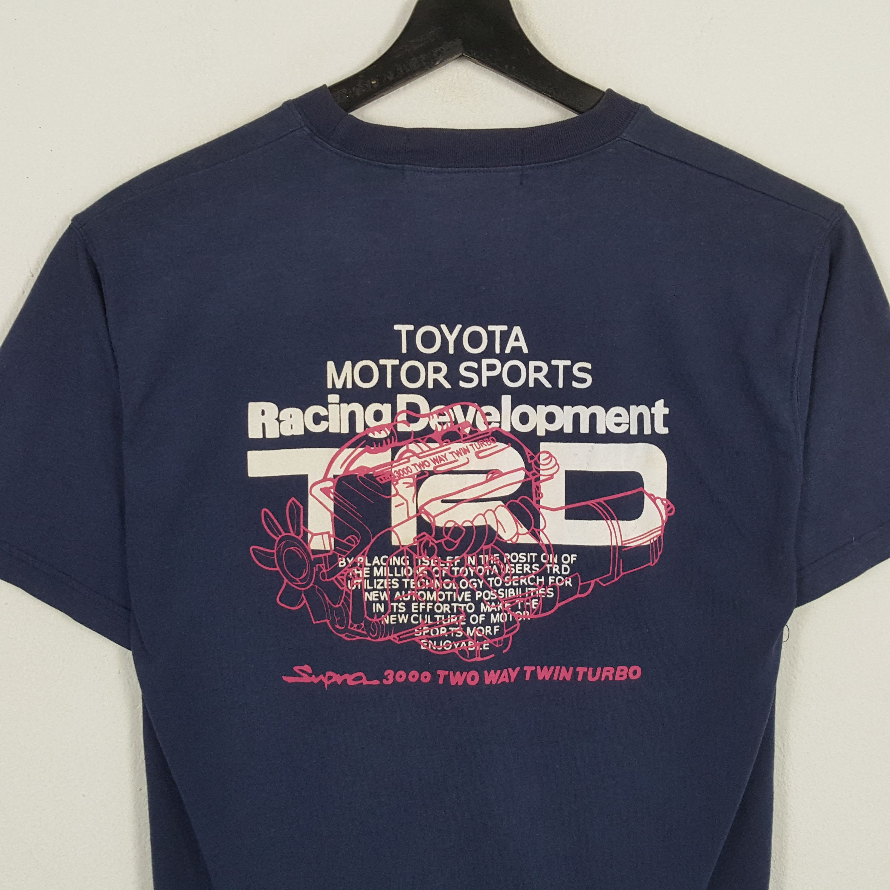 Japanese Brand × Vintage TRD TOYOTA MOTOR SPORTS RACING Japanese Tshirt Size US M / EU 48-50 / 2 - 2 Thumbnail
