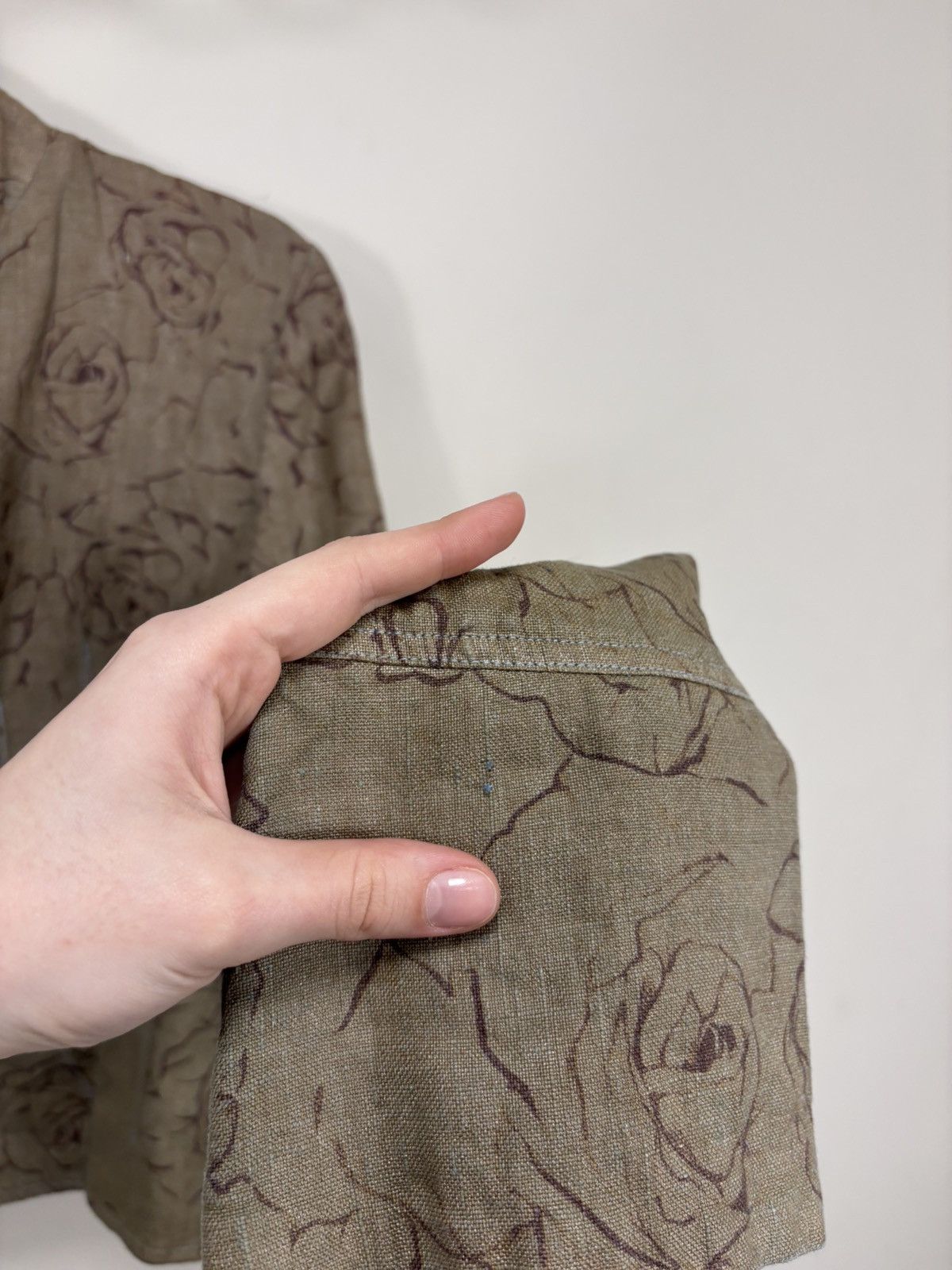 120% Lino 120% Lino Women’s Abstract Floral Brown Linen Blazer Jacket Size S / US 4 / IT 40 - 11 Thumbnail