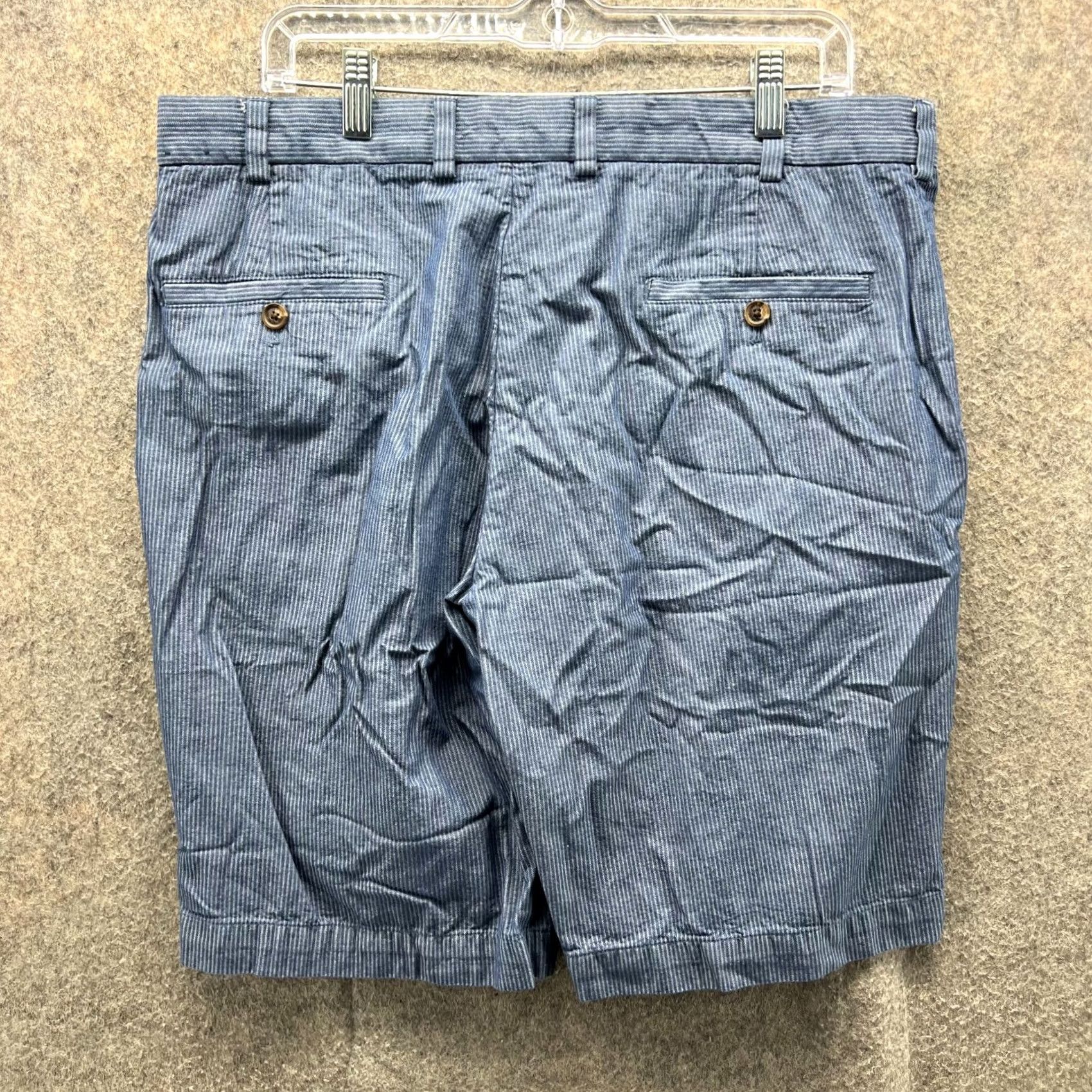 Brooks Brothers Brooks Brothers Shorts Mens 36 Heather Blue Chino Flat Front Bermuda Cotton Adjustable Button Pocket Front Flat Front Measurements 36in Regular Size US 36 / EU 52 - 2 Thumbnail
