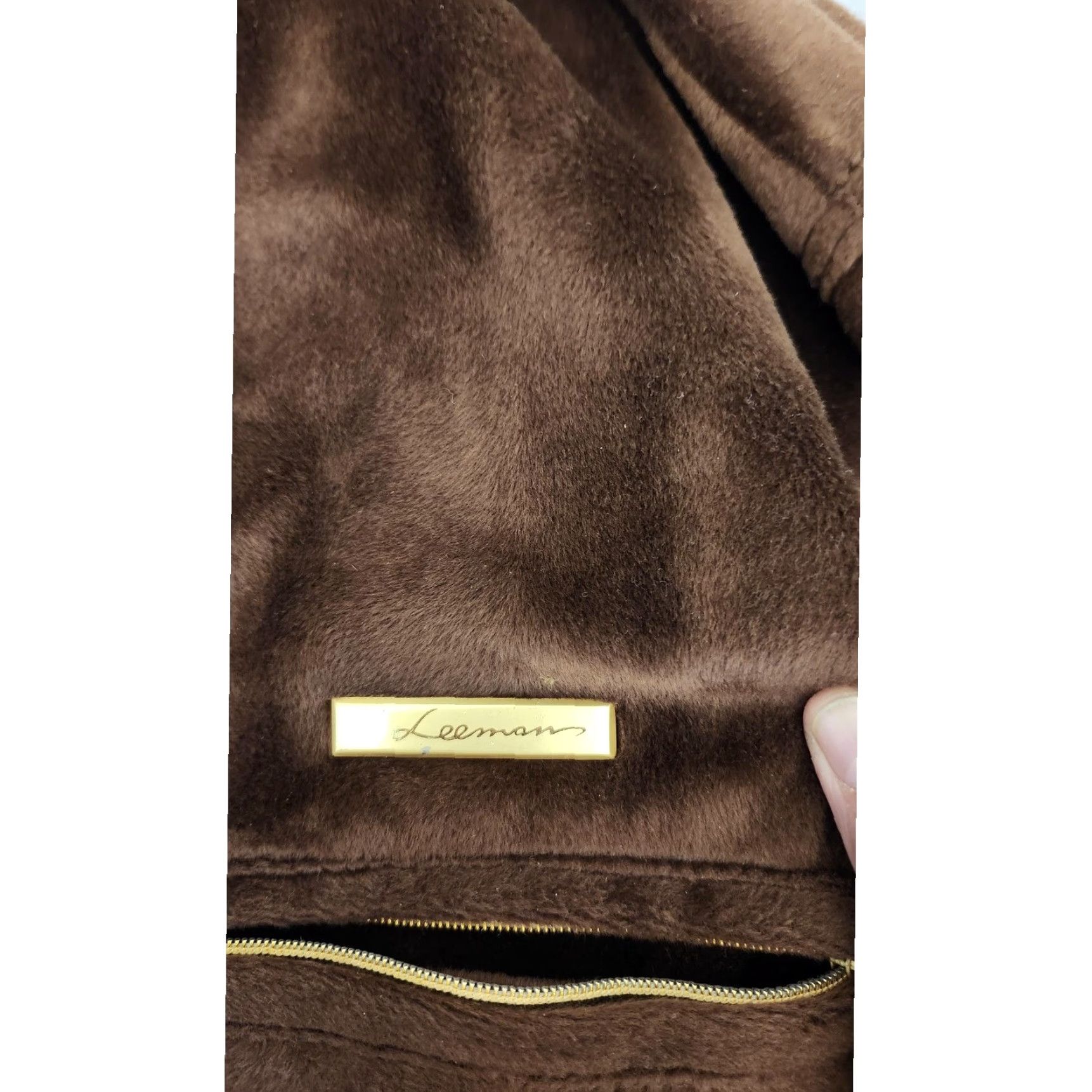 Kleman Leeman Jacket Mens M Brown Velour Full Zip Track Warm Up Retro Korea Size US M / EU 48-50 / 2 - 7 Thumbnail