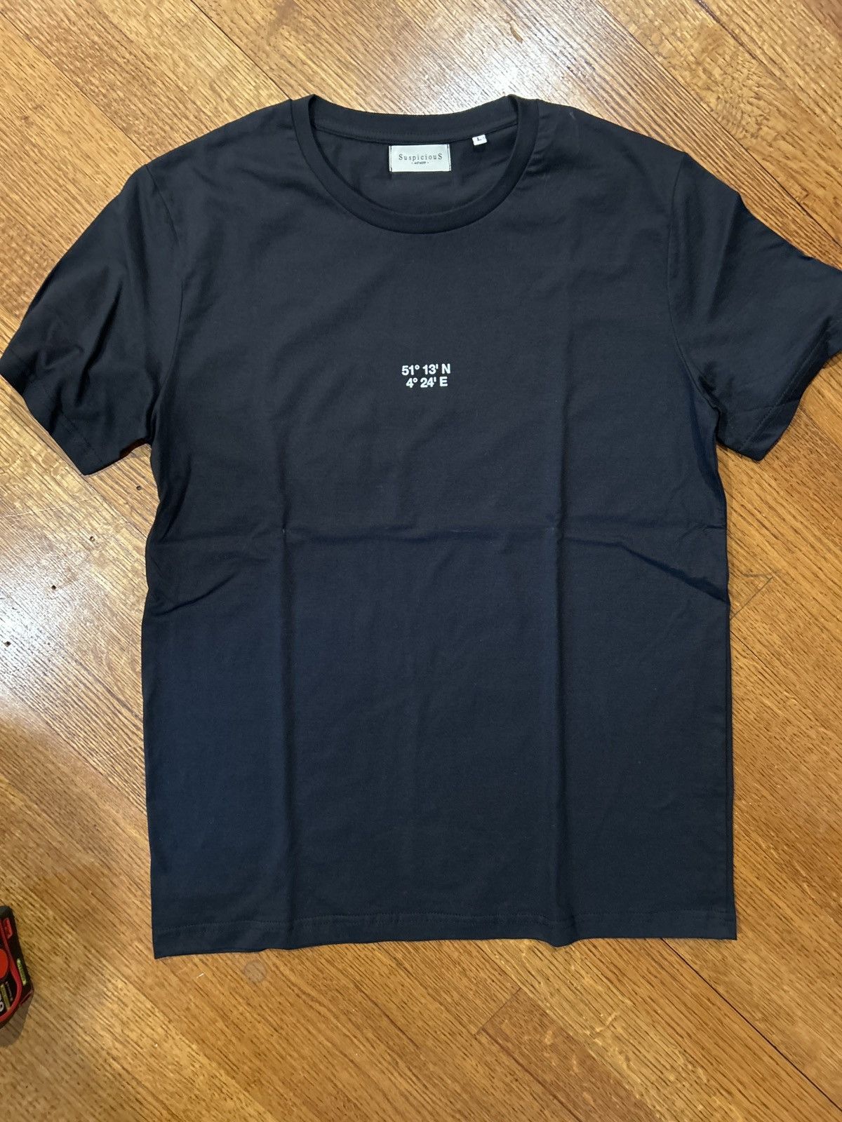 Suspicious Antwerp Suspicious Antwerp Longitude and Latitude Black T-Shirt New Size US L / EU 52-54 / 3 - 3 Thumbnail