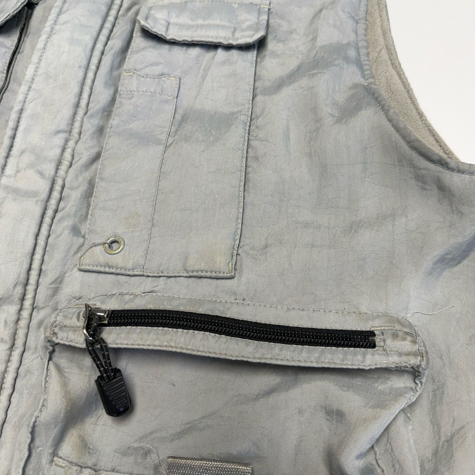 Gap GAP Fleece Lined Quilted Full Zip Nylon Utility Vest in Gray Size US S / EU 44-46 / 1 - 5 Thumbnail