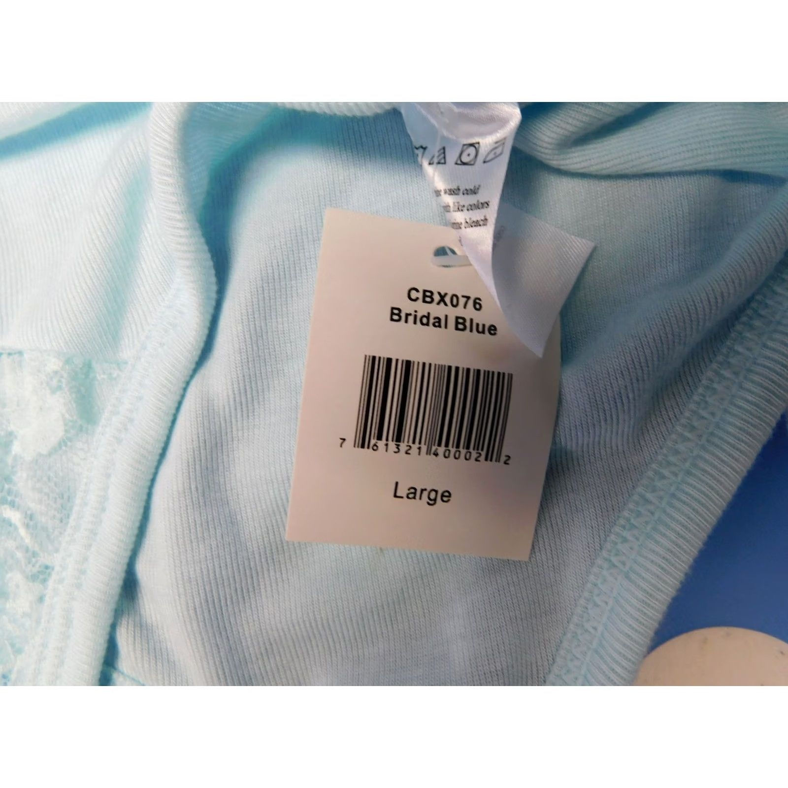 Vintage Linea Donatella Lace-Back Studded Bridal Bachelorette Tank Top Blue Large Shirt Womens Size L / US 10 / IT 46 - 6 Thumbnail