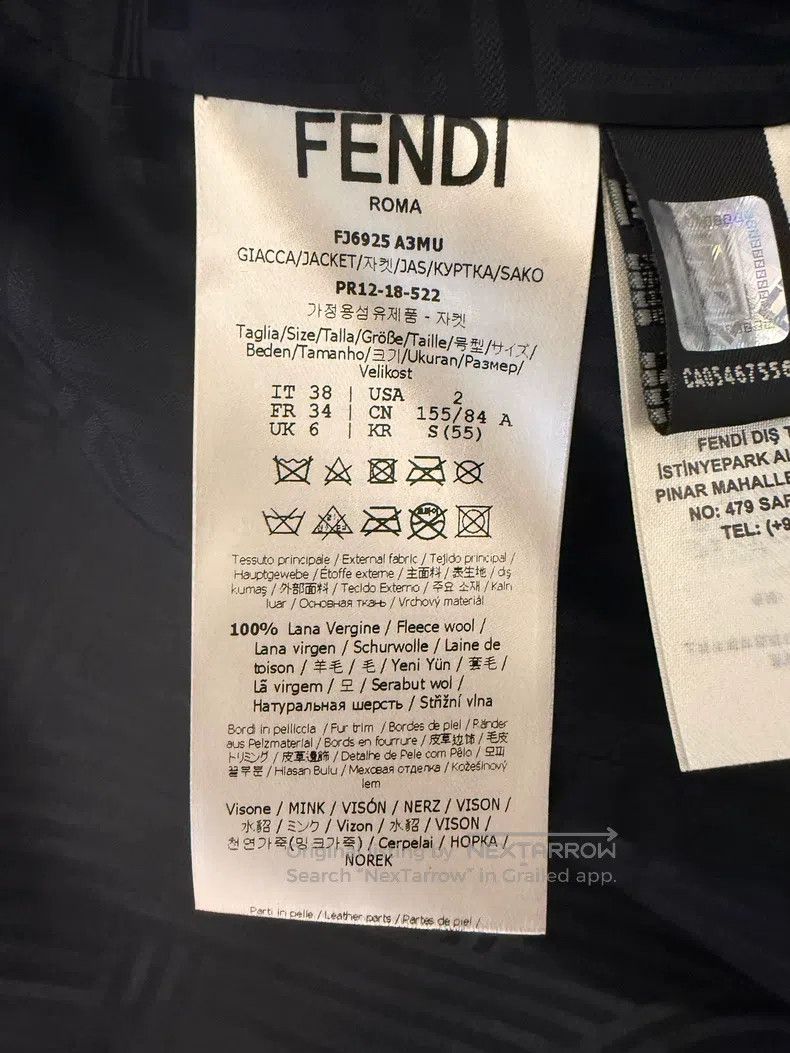 Fendi Fendi Wool Suit Jacket with Mink Fur Cuffs Size XS / US 0-2 / IT 36-38 - 5 Thumbnail