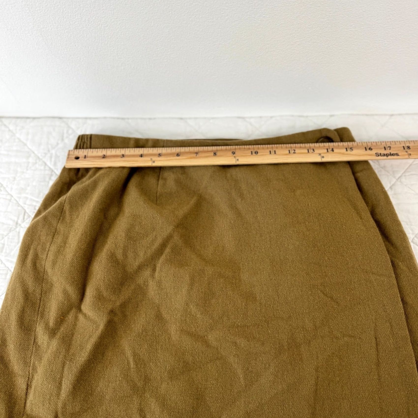 Vintage VINTAGE Jacque & KoKo Skirt Wool Blend Camel Brown 16W Made in USA 90s Size 38" / US 16 / IT 52 - 7 Thumbnail