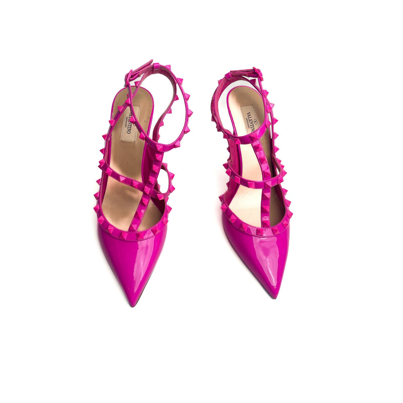Valentino Neon Pink Rockstuds Size US 10 / IT 40 - 4 Thumbnail