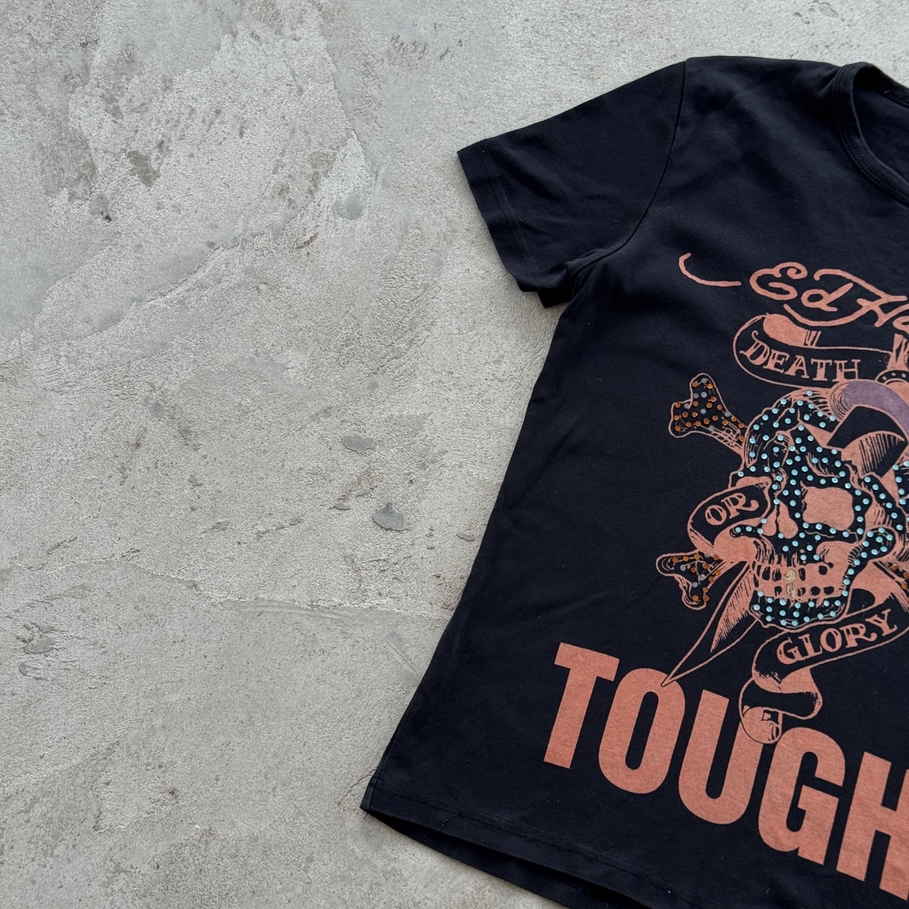 Ed Hardy Ed Hardy Death Or Glory Skull Tough Graphic T-Shirt Black Size S / US 4 / IT 40 - 4 Thumbnail