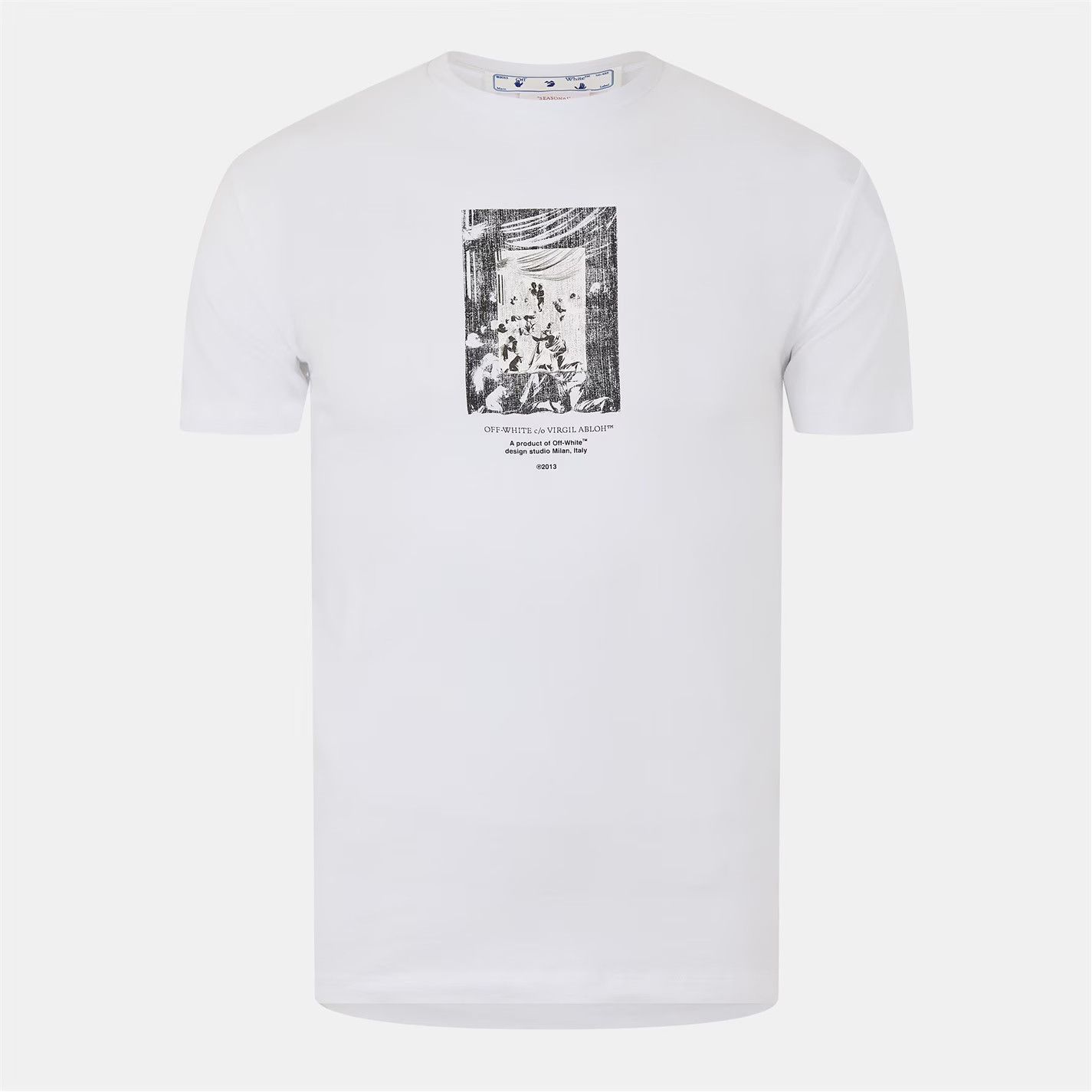 Off-White o1g2r1mq0226 Mirror Slim Graphic Print T-Shirt In White Size US XS / EU 42 / 0 - 1 Thumbnail