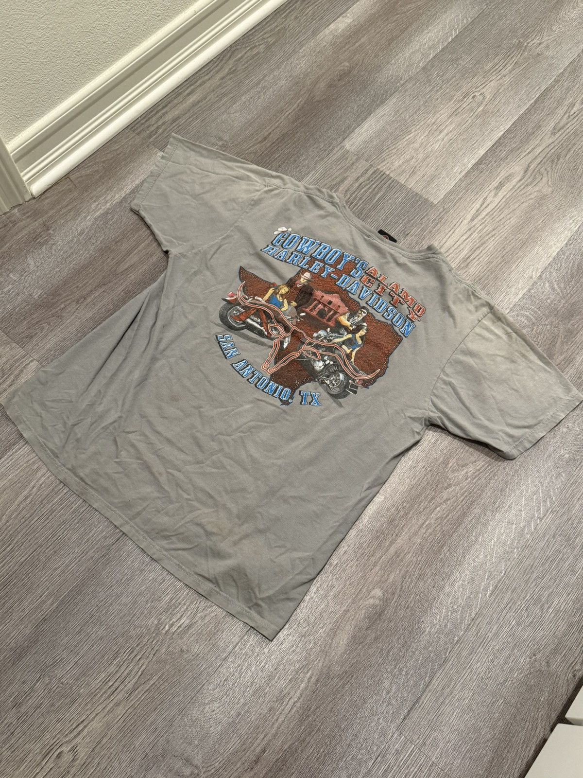 Harley Davidson Vintage 90s Harley Davidson San Antonio Biker Tee Size US L / EU 52-54 / 3 - 1 Thumbnail
