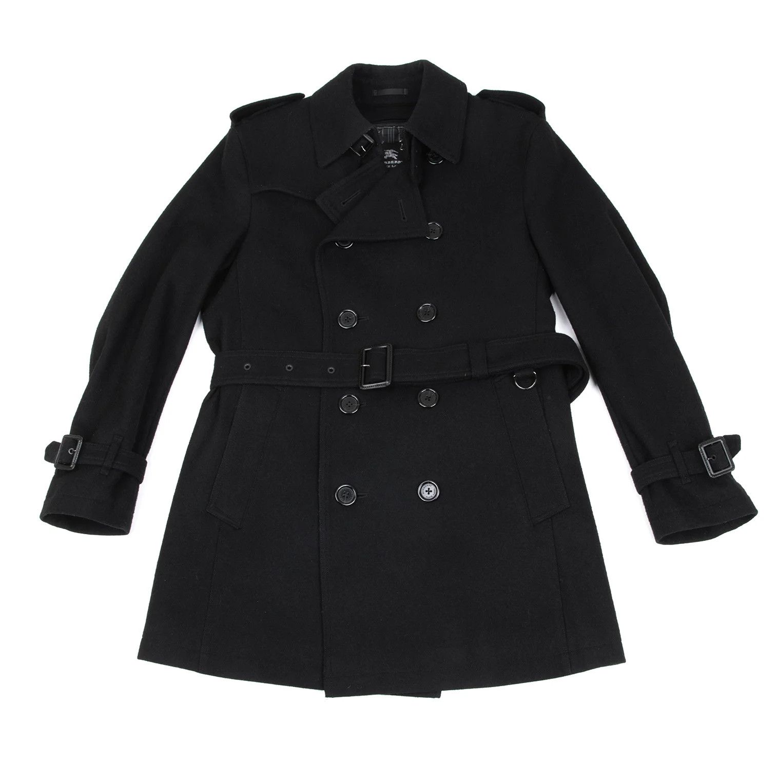 Burberry Wool Melton Half Coat with Removable Liner in Black, Size M Size US M / EU 48-50 / 2 - 1 Thumbnail
