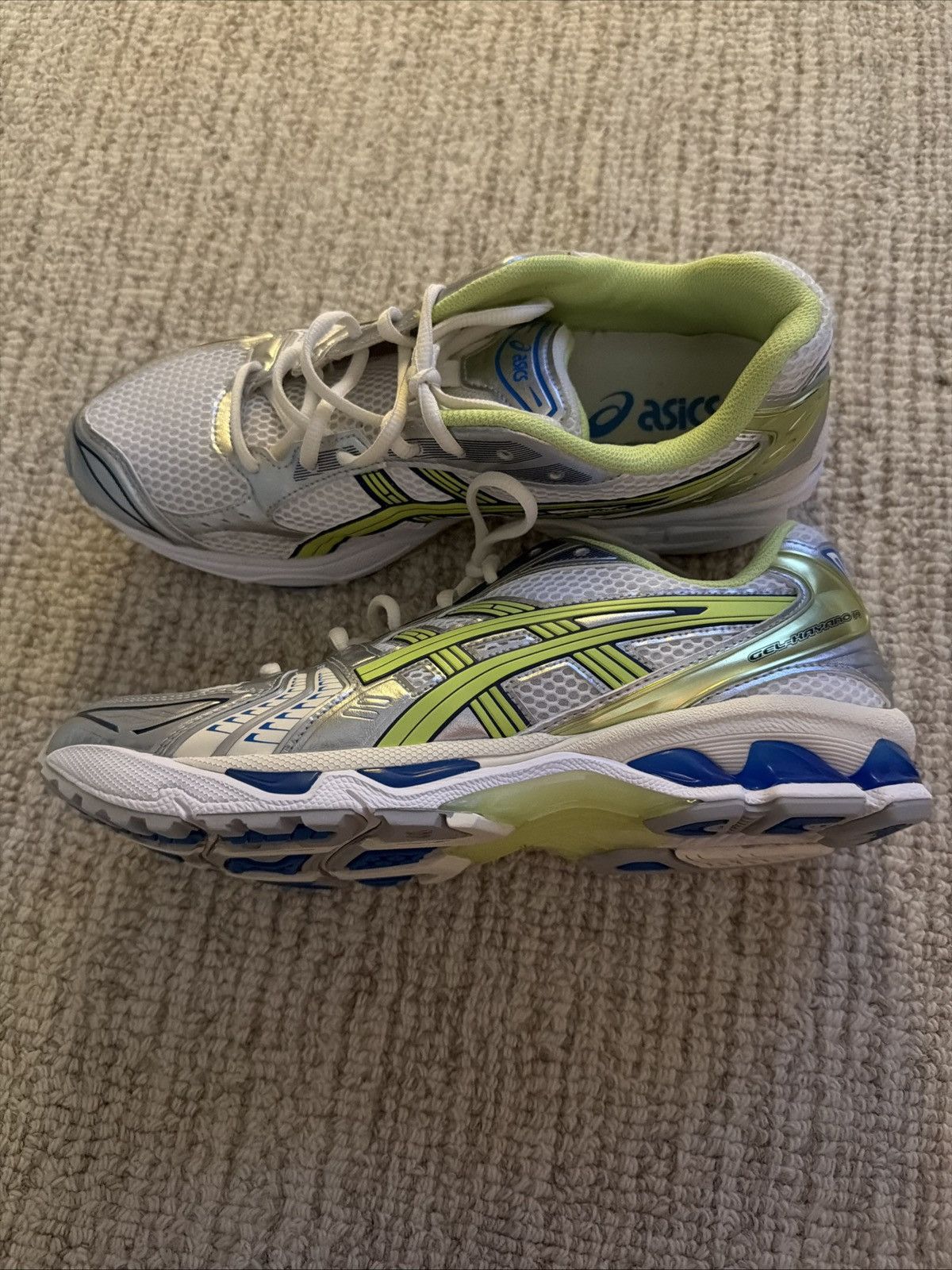 Asics Asics Gel Kayano 14 Size 10.5 White/Lime Green Silver Sprite Size US 10.5 / EU 43-44 - 4 Thumbnail