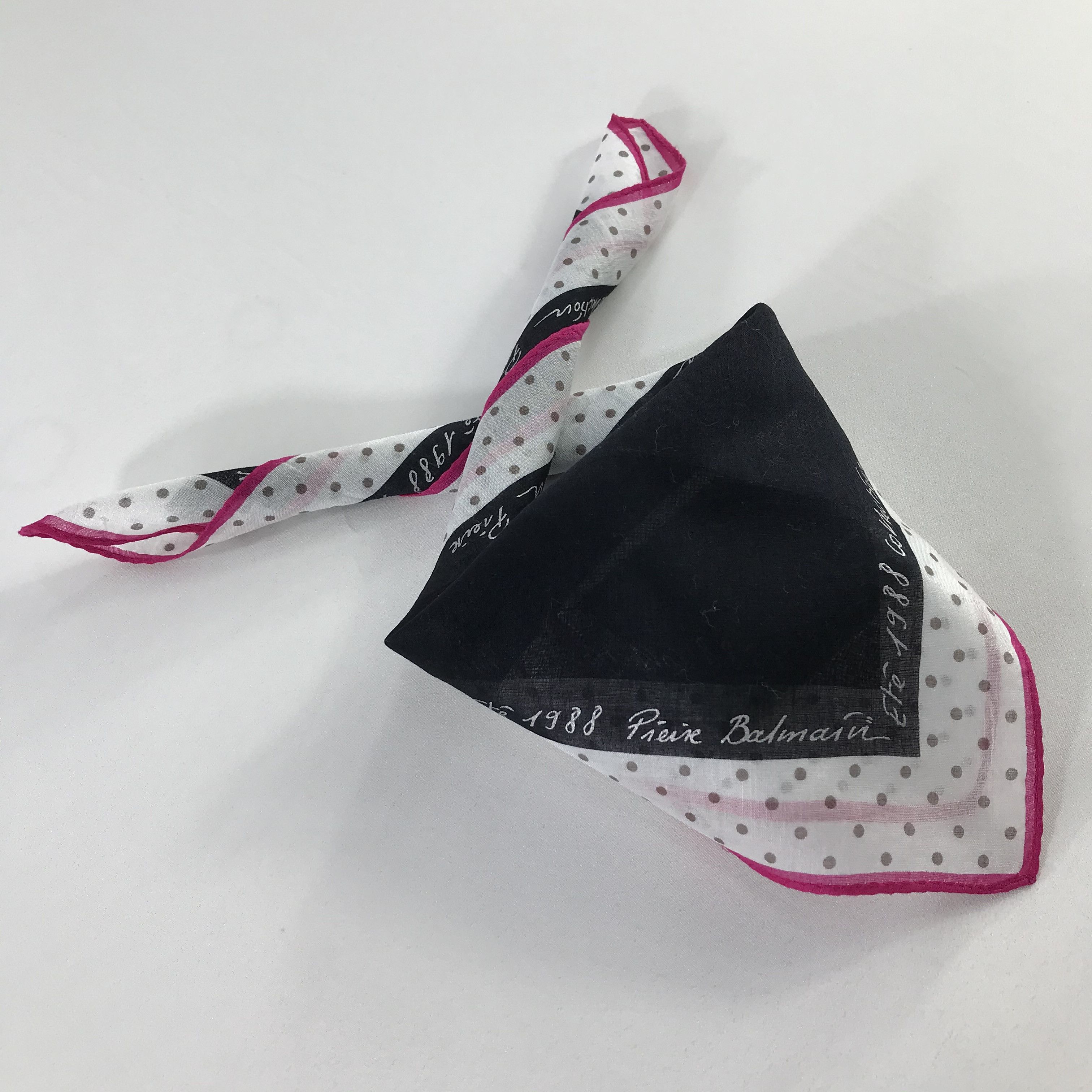 Pierre Balmain × Vintage Pierre Balmain Bandana / Handkerchief / Neckerchief - S992 Size ONE SIZE - 4 Thumbnail