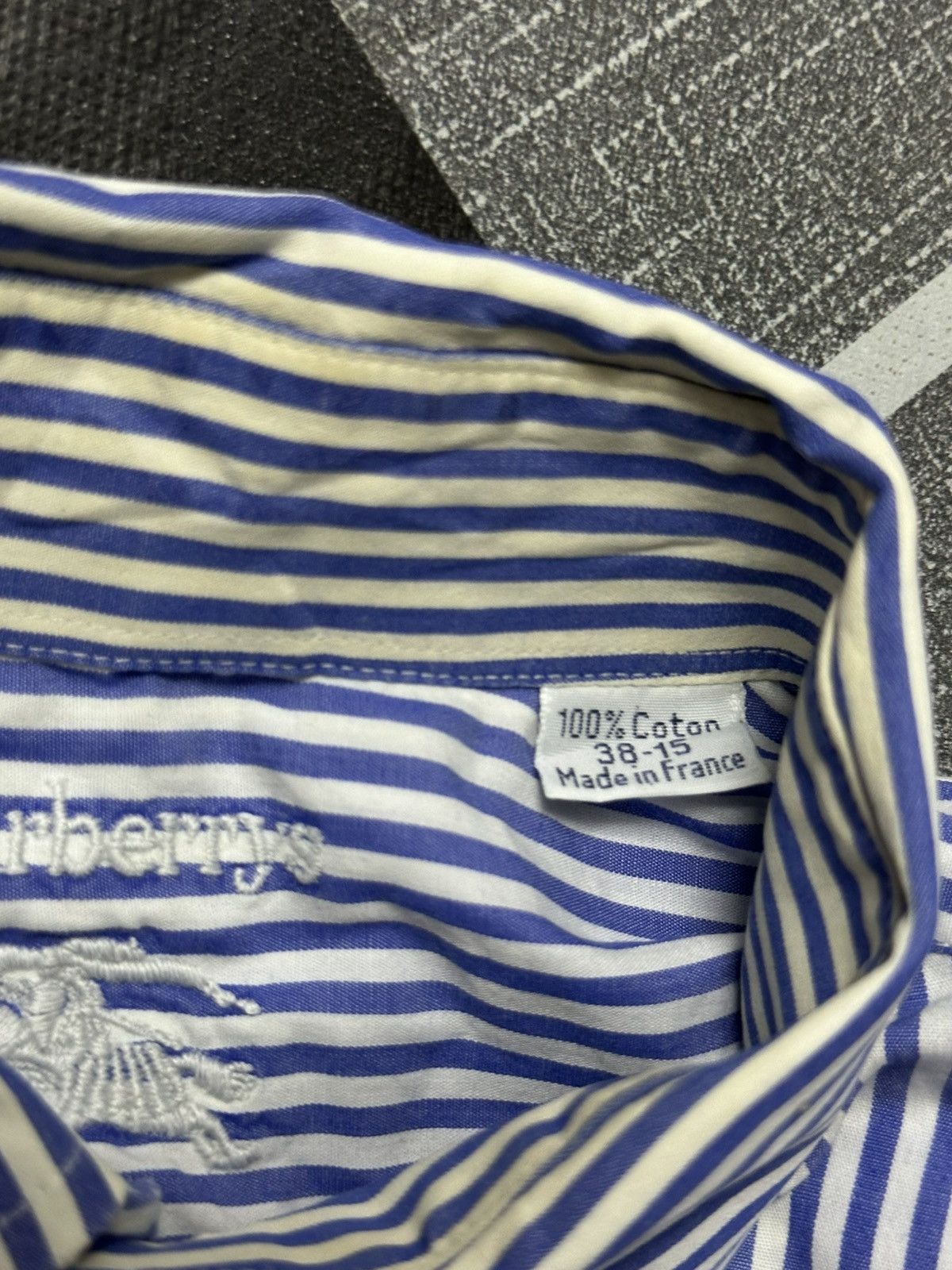Burberry 1990-Burberry 38-15 Made in France Button-Up Size US M / EU 48-50 / 2 - 7 Thumbnail