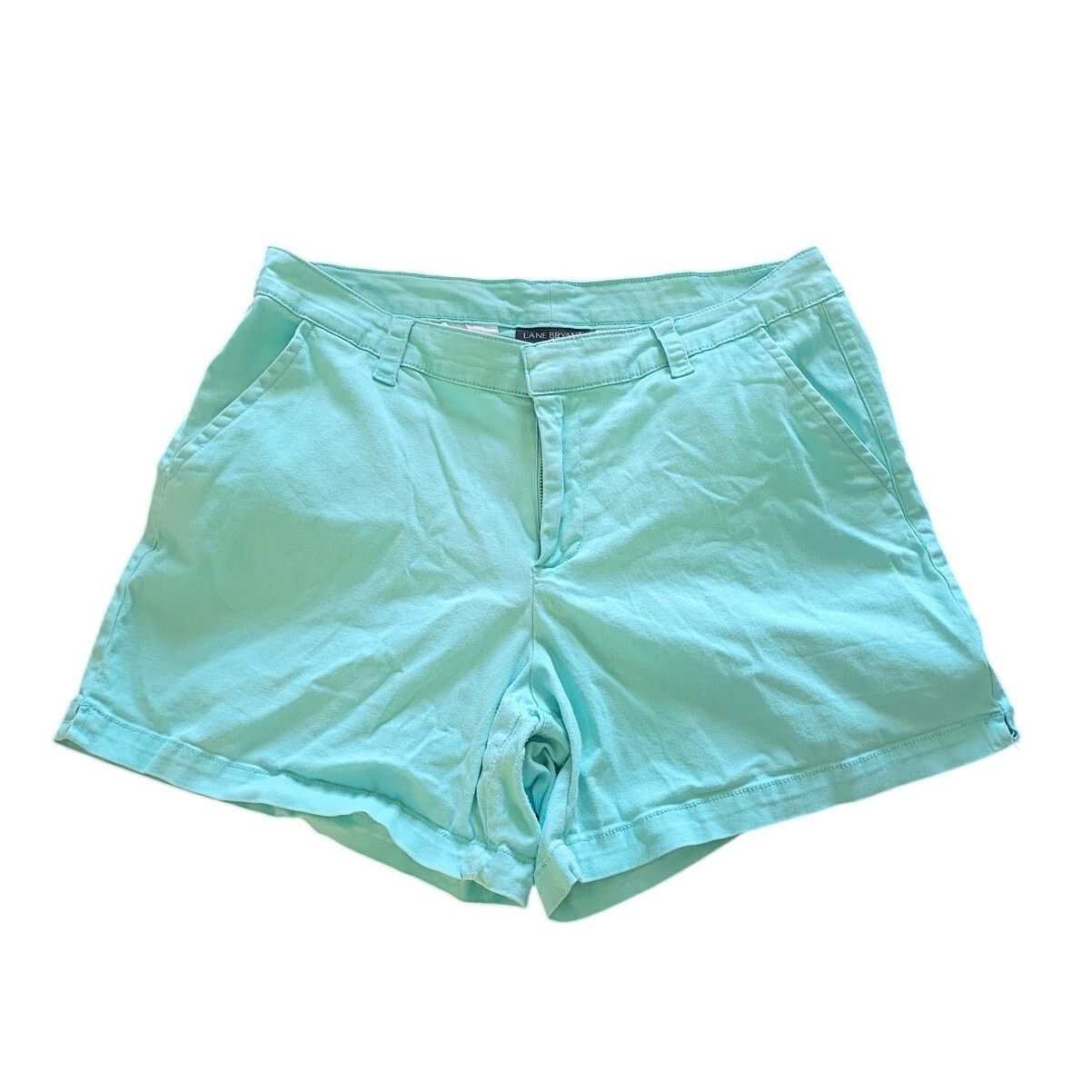 Other Lane Bryant Teal Cotton Shorts - Size 18 Size 40" / US 18 - 1 Thumbnail