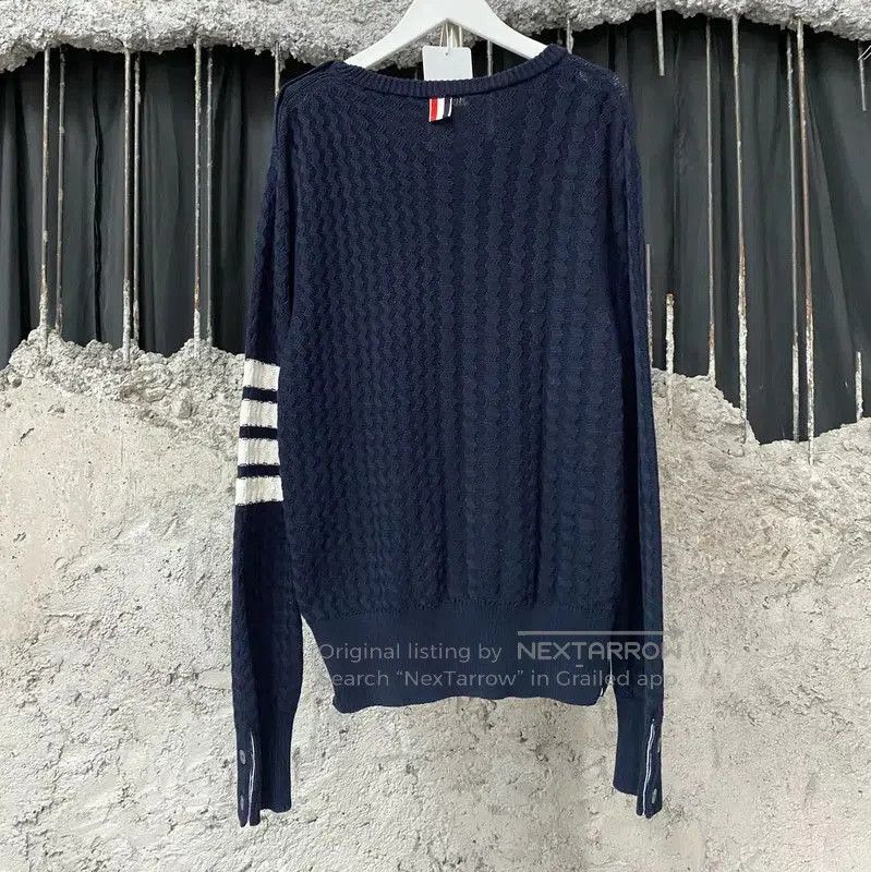 Thom Browne Thom Browne Men's Blue Long Sleeve Sweater . Size US M / EU 48-50 / 2 - 2 Thumbnail