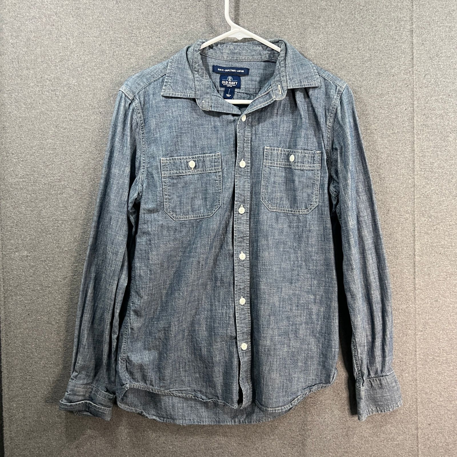 Old Navy Old Navy Men's Long-sleeve Button-up Shirt Blue Size Small Size US S / EU 44-46 / 1 - 1 Thumbnail