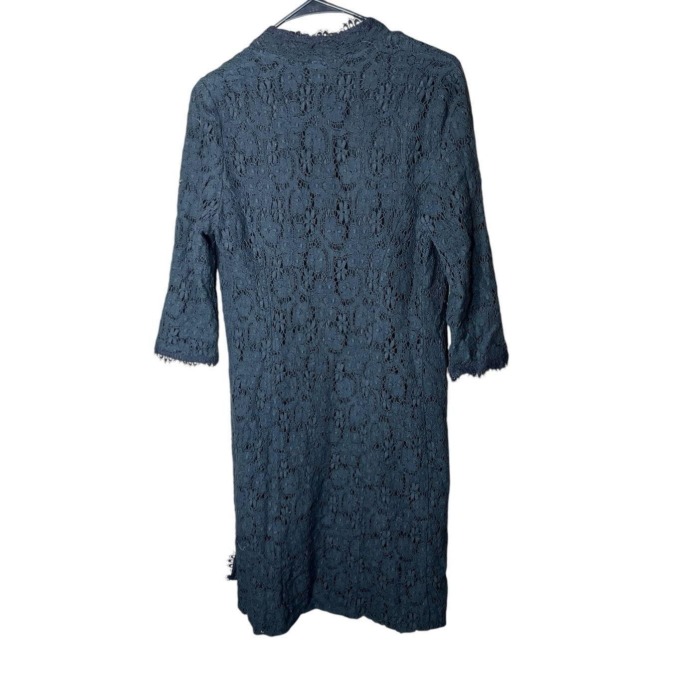 Other Miguelina Black Crochet Long Line Cardigan Duster Size Large Size L / US 10 / IT 46 - 7 Thumbnail