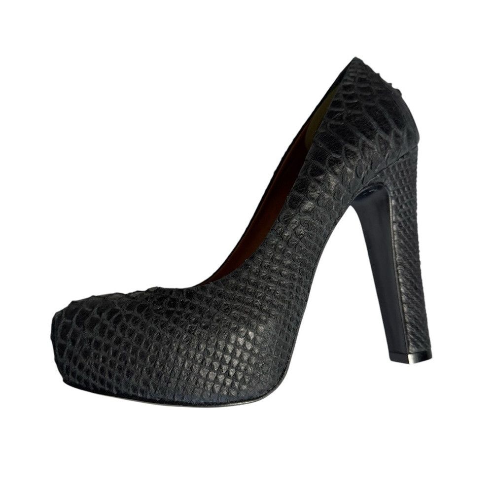 Other Pour La Victoire Irina II Snakeskin High Heel Black Shoes M Size US 8 / IT 38 - 2 Thumbnail
