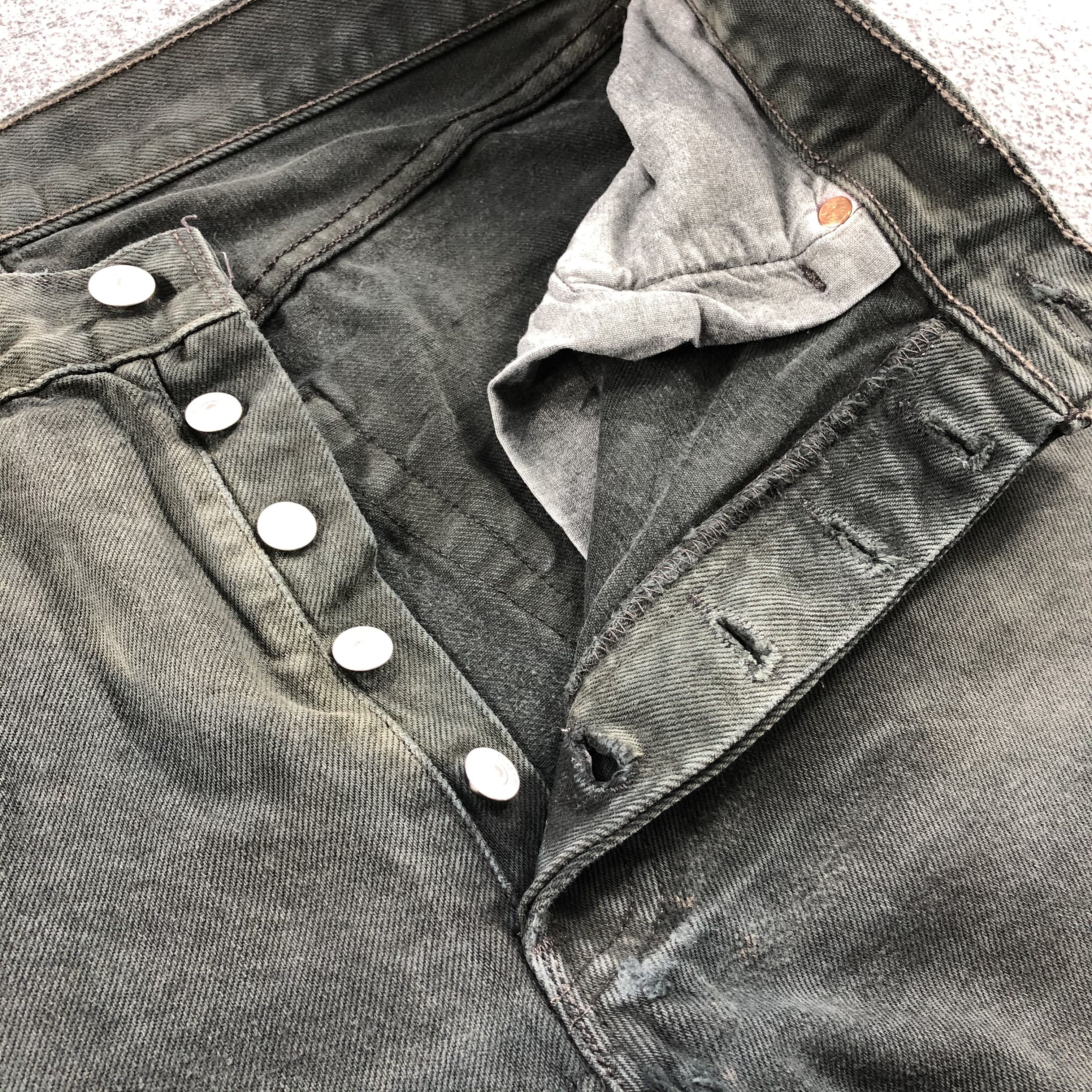Levi's Vintage 90s Ripped Levis 501 Earth Tone Jeans-J1550 Size US 31 - 10 Thumbnail