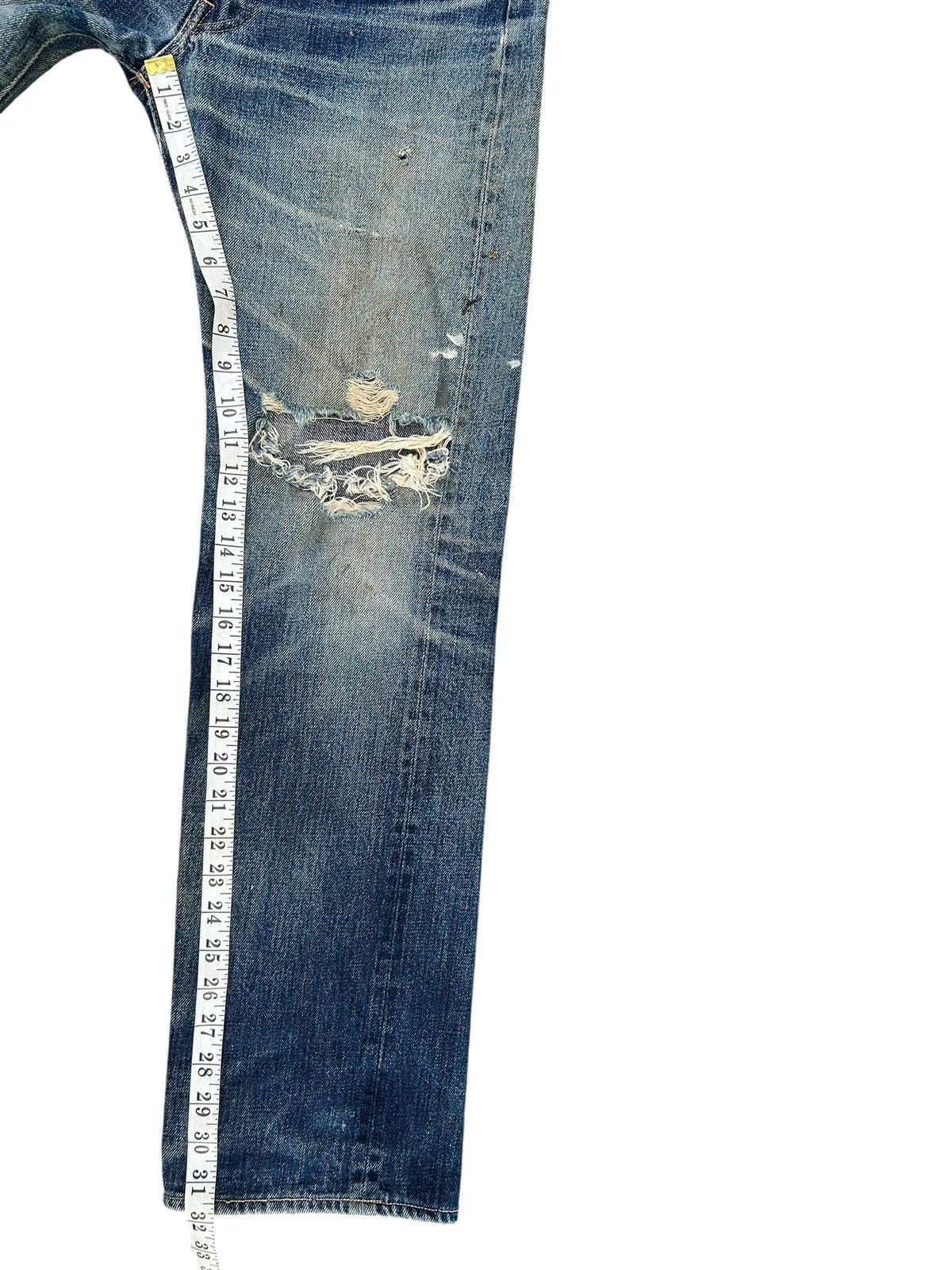 Kapital Thrashed Vintage Denime Selvedge Denim Jeans Size US 30 / EU 46 - 25 Thumbnail