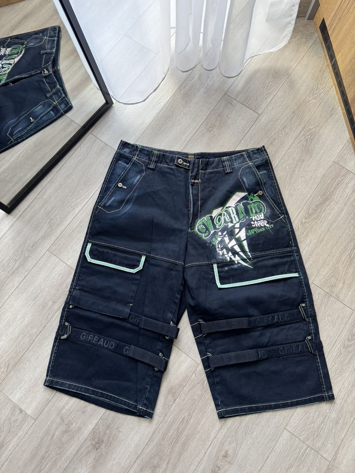 Marithe + Francois Girbaud Vintage Marithe Francois Girbaud Parachute Cargo Shorts Size US 40 / EU 56 - 1 Thumbnail