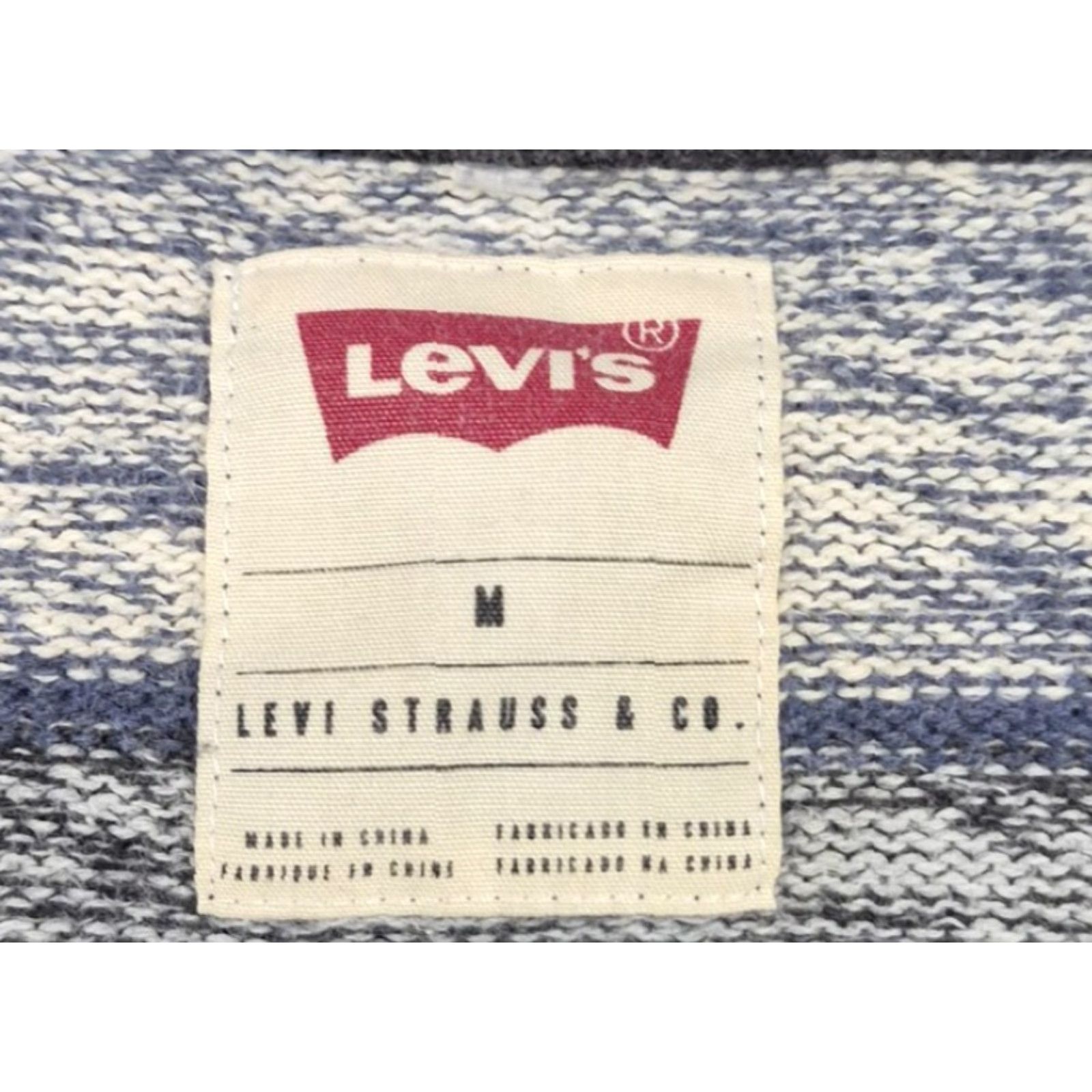 Levi's VINTAGE Levi's Cardigan Sweater Mens M Gray Striped Chest Pockets Button Up Knit 90s Casual Size US M / EU 48-50 / 2 - 5 Thumbnail