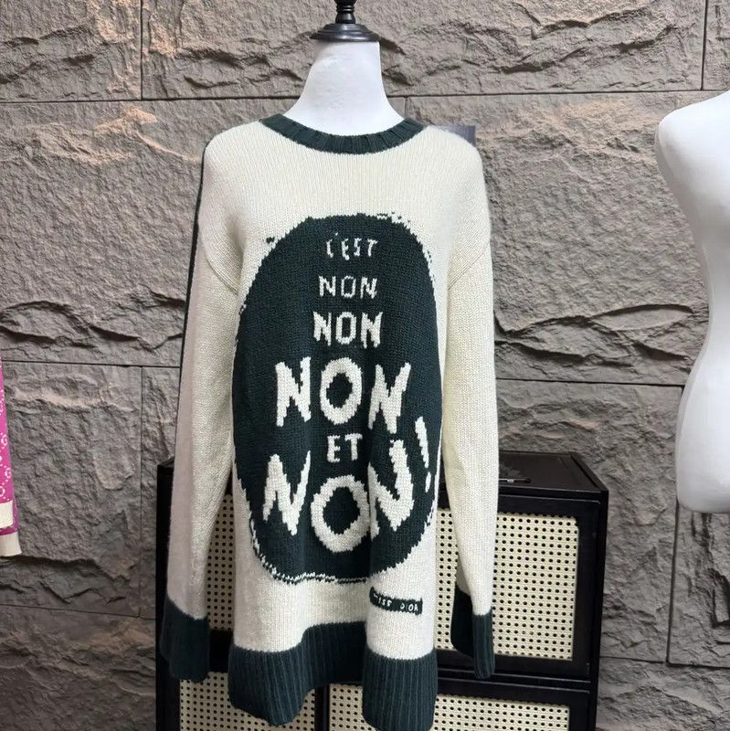 Dior Dior Green Wool Pullover Sweater for Women 0089 Size L / US 10 / IT 46 - 1 Thumbnail