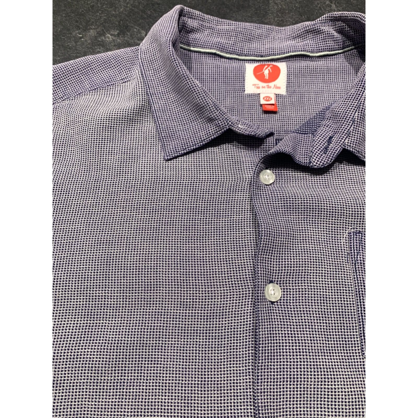 Vintage Toes On The Nose Men's Button-Up Short Sleeve Shirt 2XL Purple Cotton Silk Size US XXL / EU 58 / 5 - 4 Thumbnail