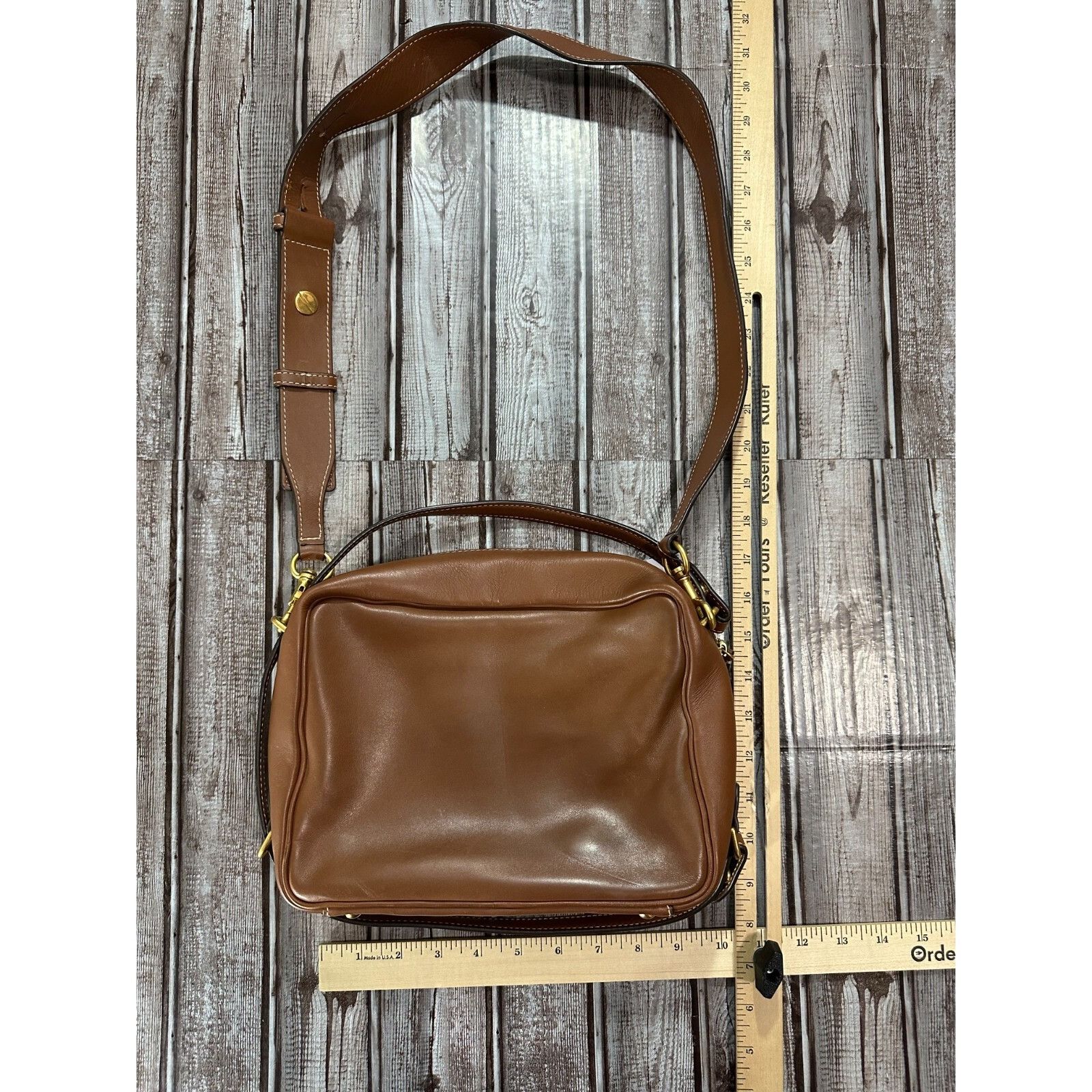 Tory Burch Tory Burch Leather Camera Bag - Brown Light Umber mspr 698 Size ONE SIZE - 4 Thumbnail