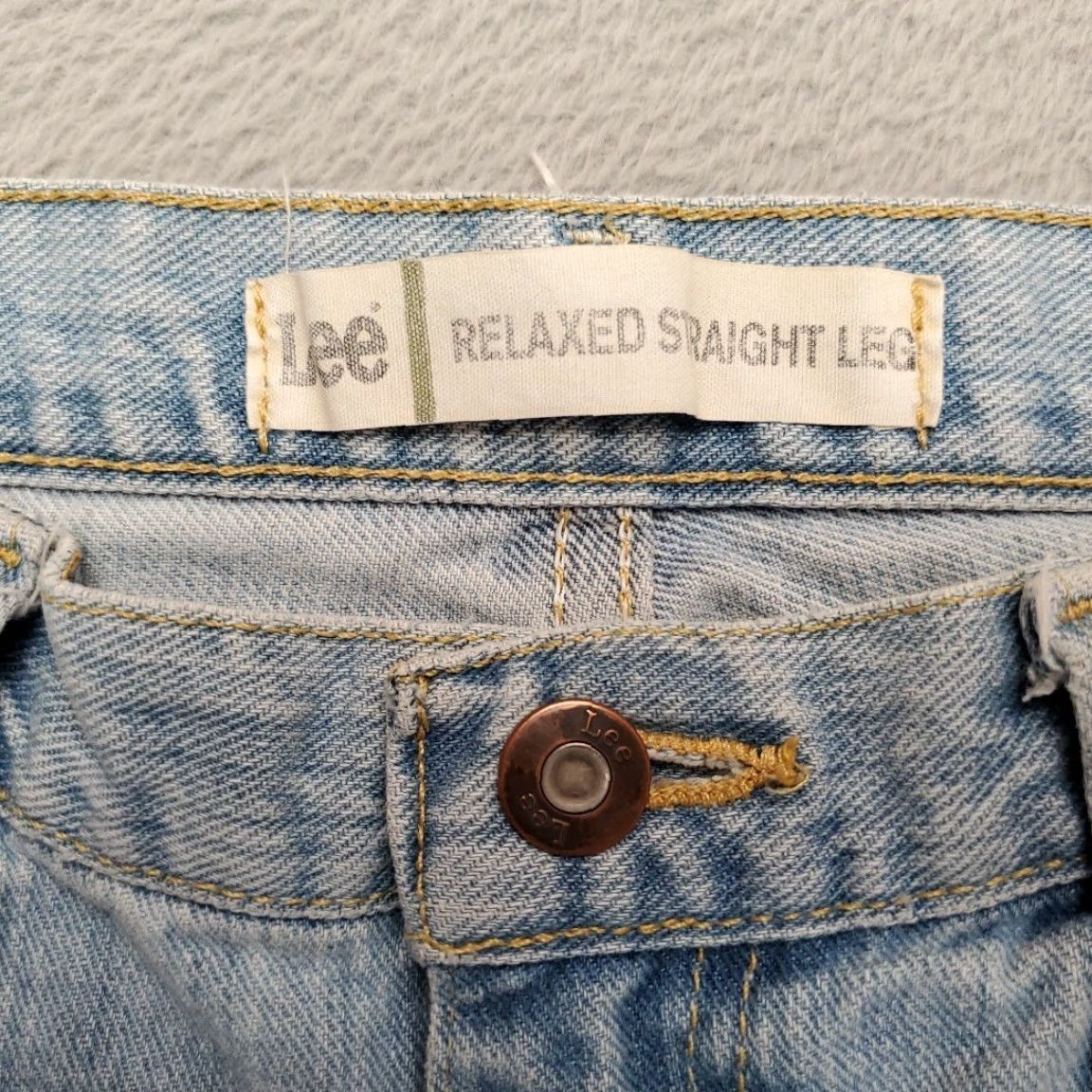 Lee VINTAGE Lee Jeans Mens 34x30 Blue Denim Relaxed Loose Casual Baggy Y2K Jeans Mens Blues Denim 34 30 Baggy Relaxed Size US 34 / EU 50 - 5 Thumbnail