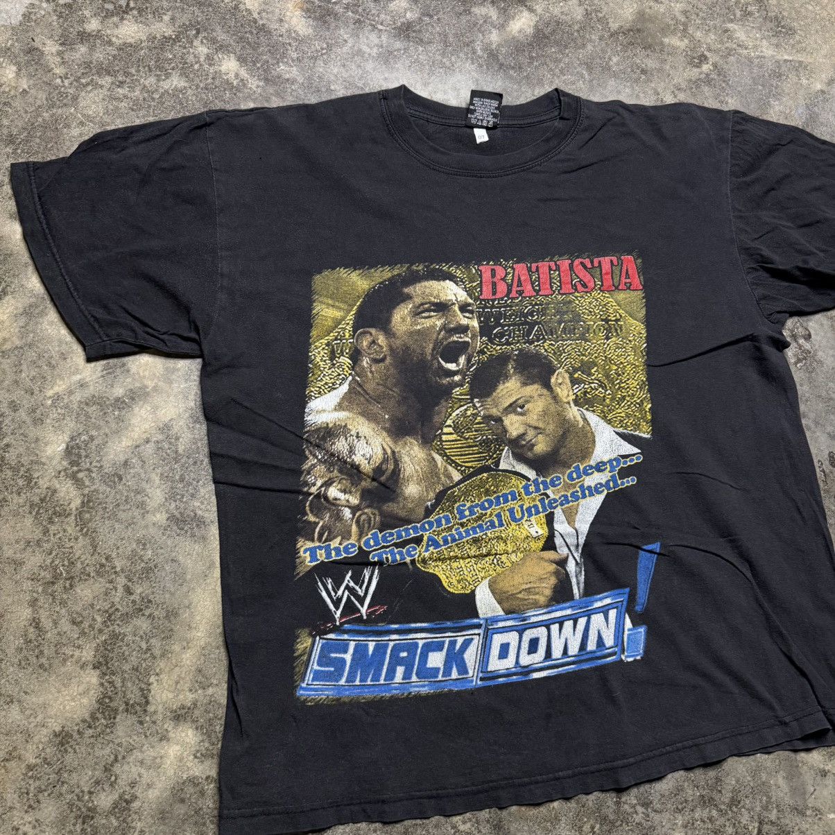 Vintage vintage dave batista rap tee wwe rap style tshirt Size US L / EU 52-54 / 3 - 2 Thumbnail