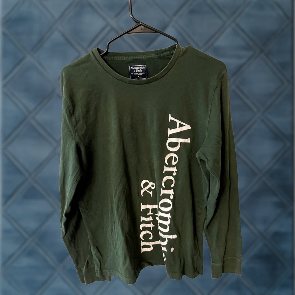 Abercrombie & Fitch Abercrombie & Fitch Men T-Shirt Crew Neck Short Sleeve Green Medium Logo Embroidered Size US M / EU 48-50 / 2 - 1 Thumbnail