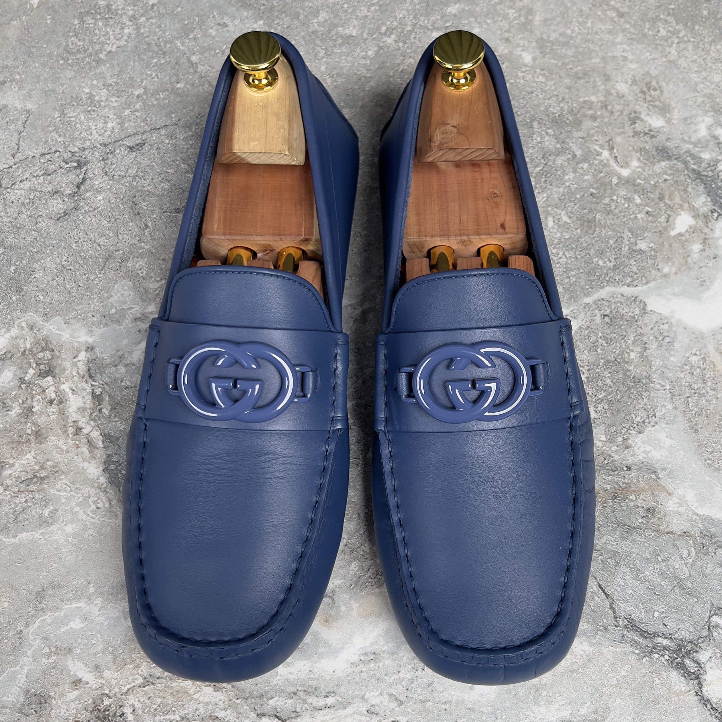 Gucci GG Logo Driving Moccasin Leather Size US 9.5 / EU 42-43 - 5 Thumbnail