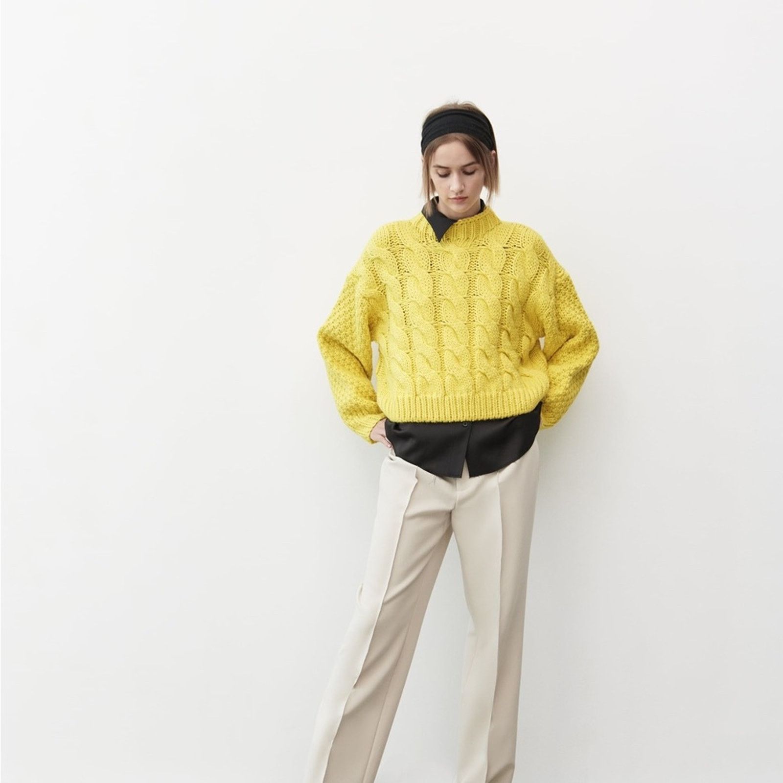 Zara ZARA BLOGGER FAVORITE CABLE KNIT SWEATER Size S / US 4 / IT 40 - 15 Thumbnail