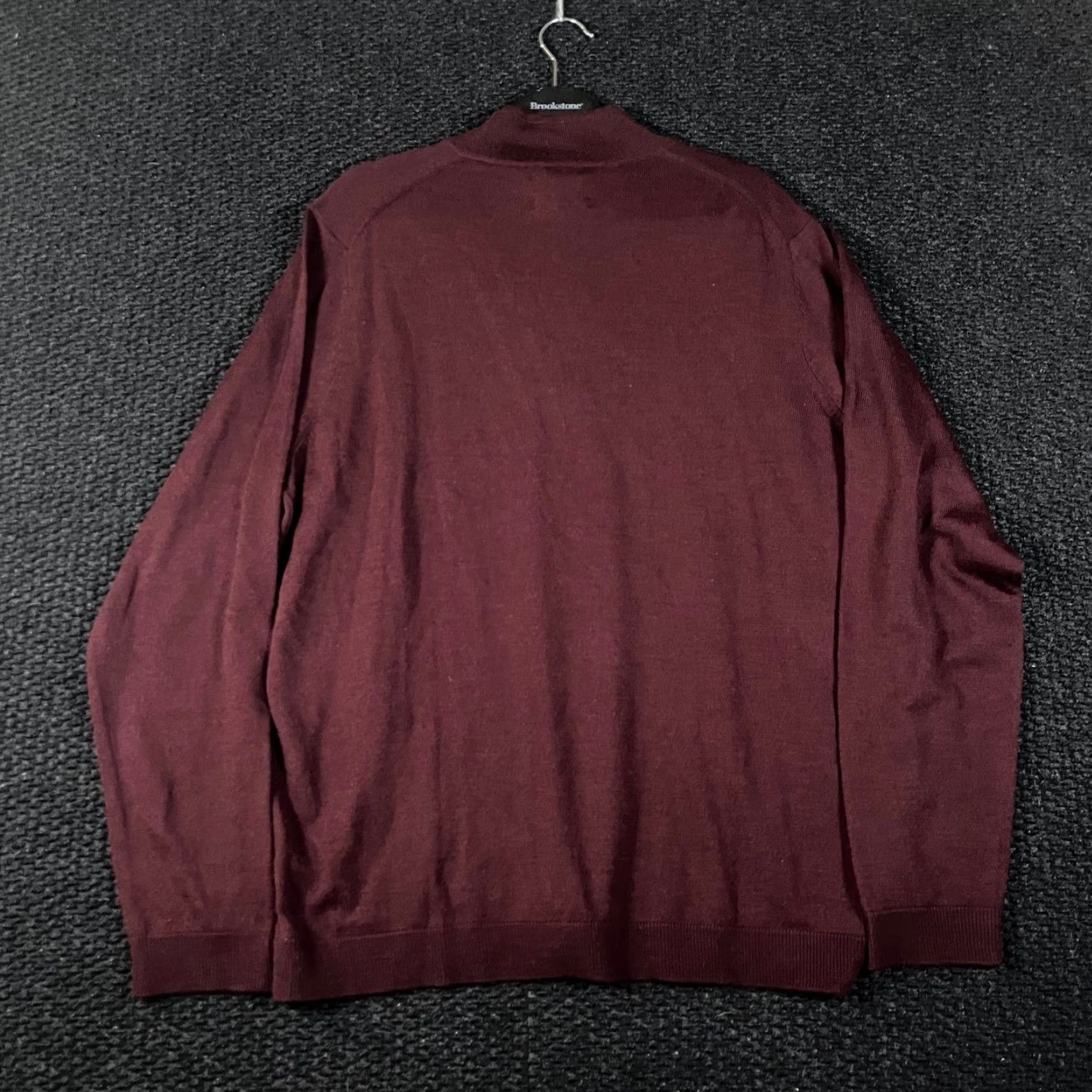 Apt. 9 Apt. 9 Mens XL Burgundy Merino Wool Blend 1/4 Zip Seriously Soft Sweater NWT Size US XL / EU 56 / 4 - 5 Thumbnail