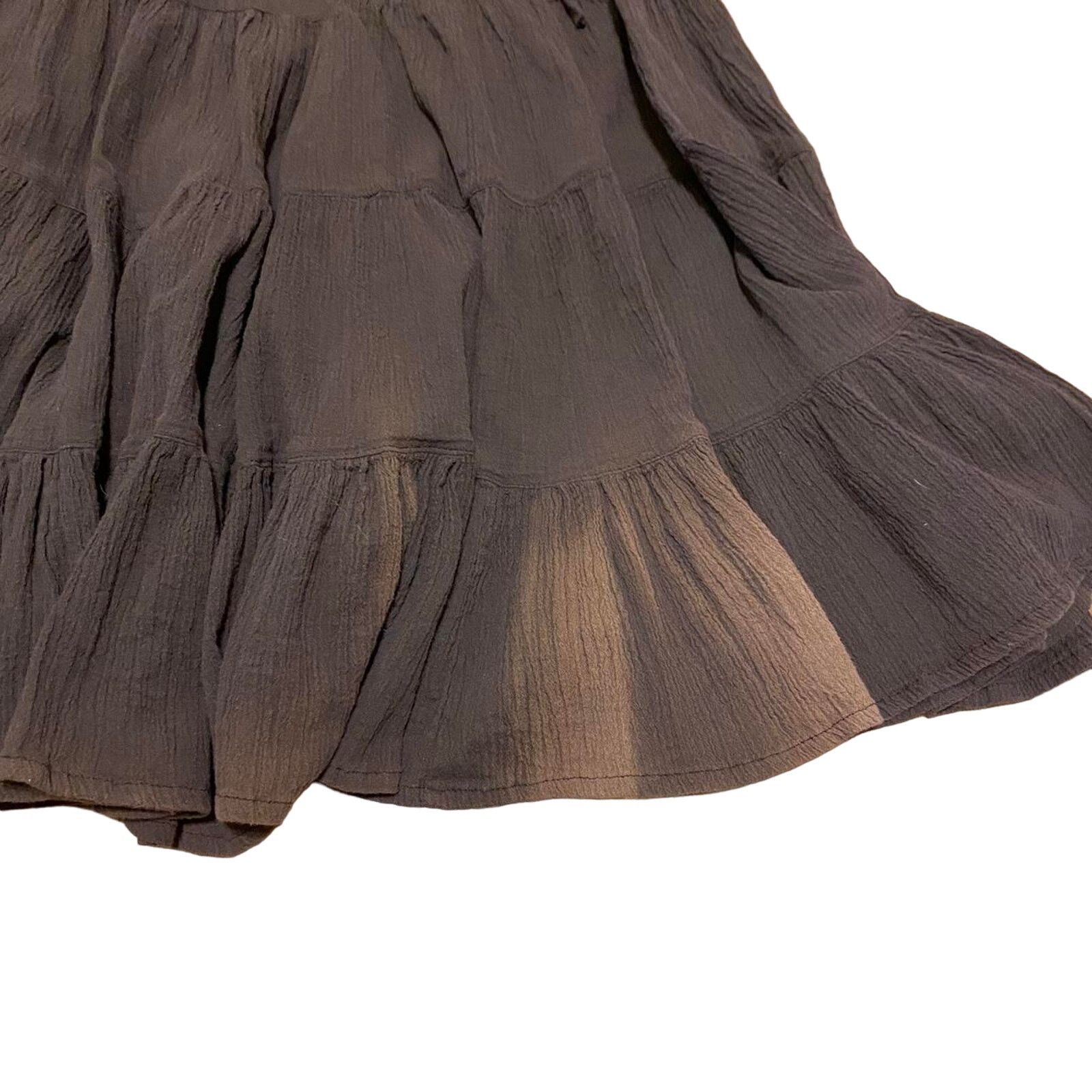 Vintage Y2k fairy full length brown skirt Size 36" / US 14 / IT 50 - 2 Thumbnail