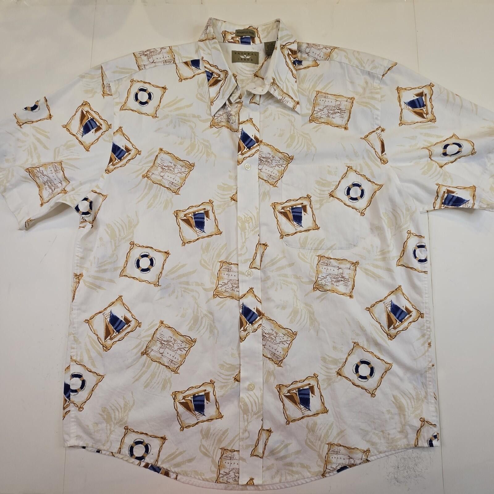 Natural Issue Natural Issue Button Front Short Sleeved Shirt Mens Size Lg Size US L / EU 52-54 / 3 - 1 Thumbnail