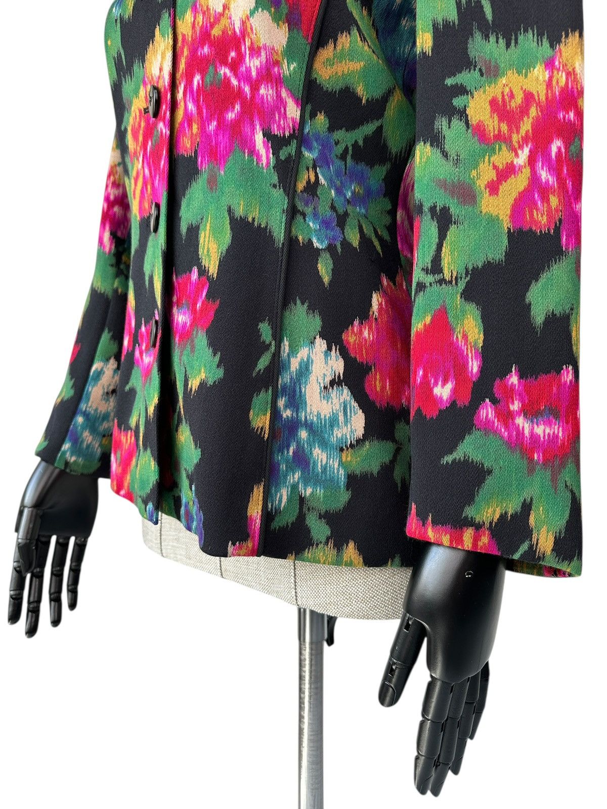 Escada Vintage ESCADA Margaretha Ley Floral Wool Blazer Jacket Size XS / US 0-2 / IT 36-38 - 7 Thumbnail