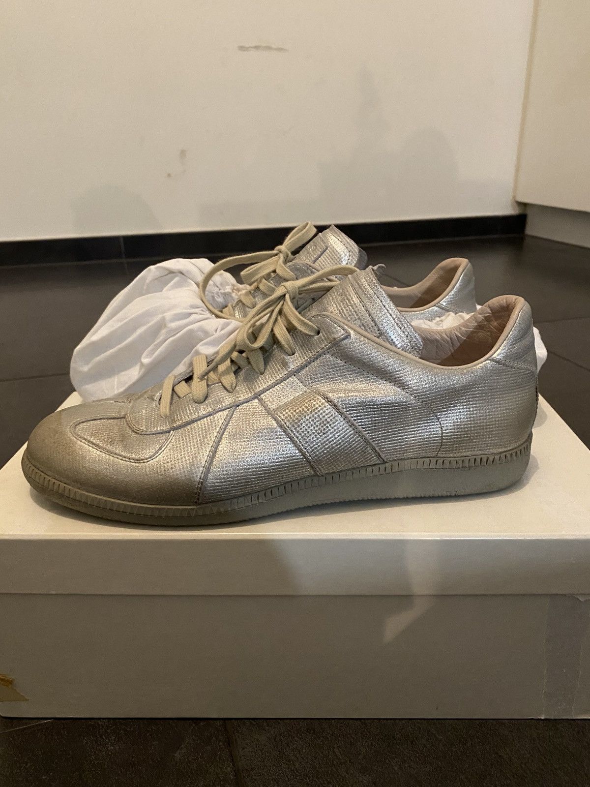 Maison Margiela vintage og 2013 maison margiela silver/chrome gats Size US 9.5 / EU 42-43 - 3 Thumbnail