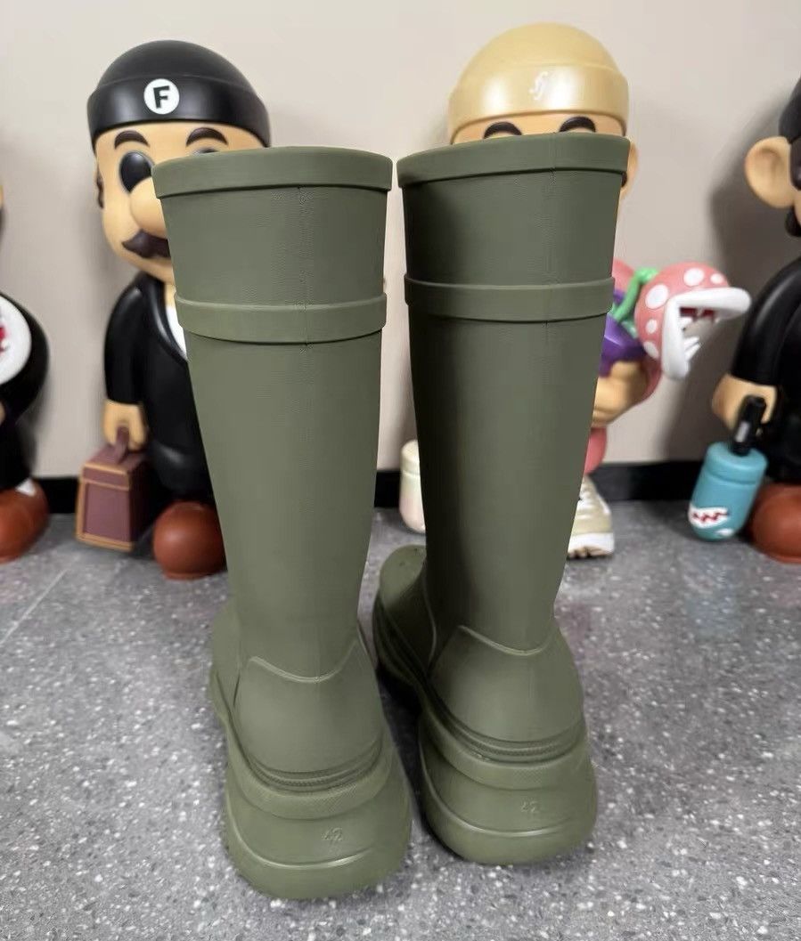 Balenciaga Balenciaga Cross High-Top Boots Dark Green Size US 8.5 / EU 41-42 - 4 Thumbnail