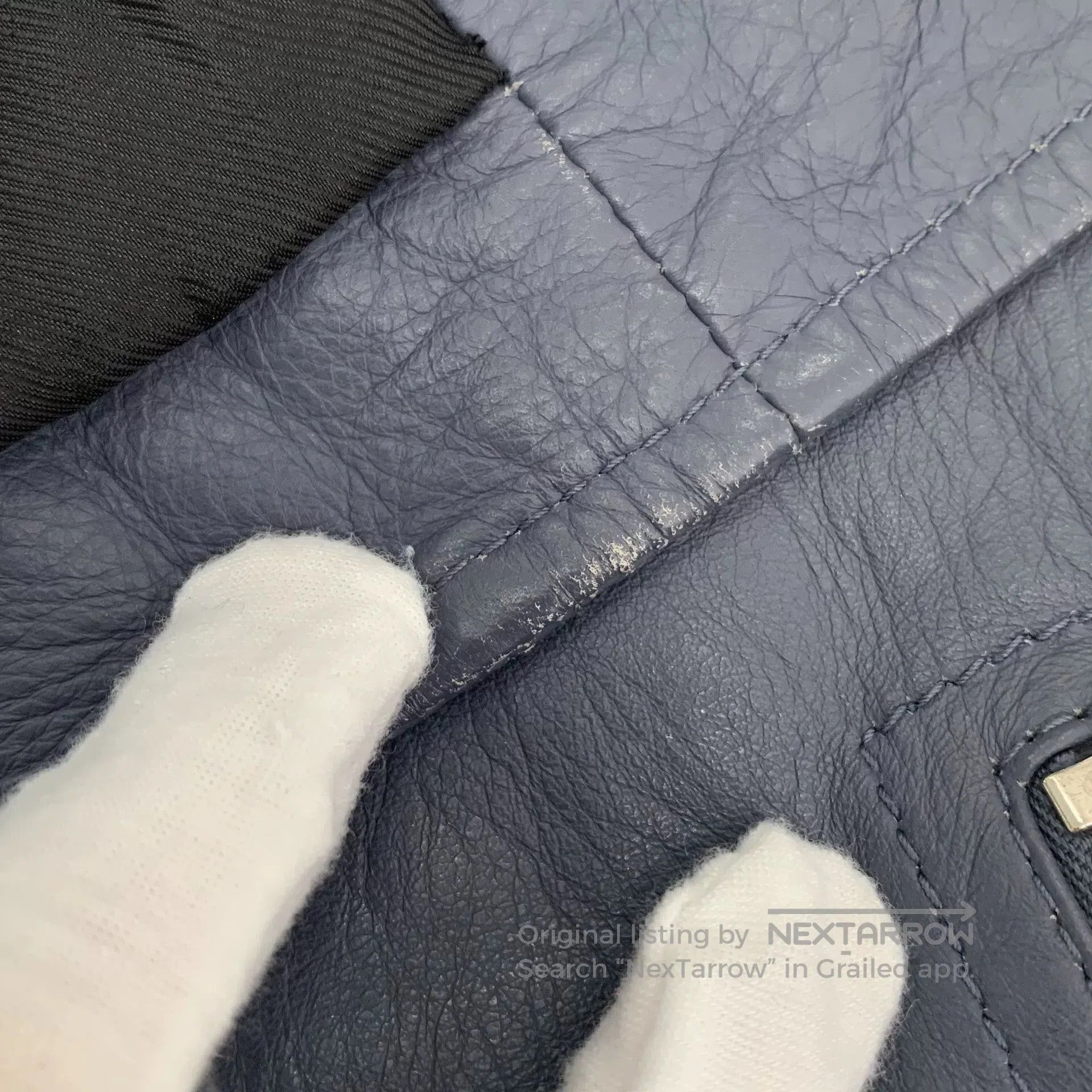 Balenciaga Balenciaga Blue Leather Motorcycle Jacket. Size XXS / US 00 / IT 34 - 8 Thumbnail