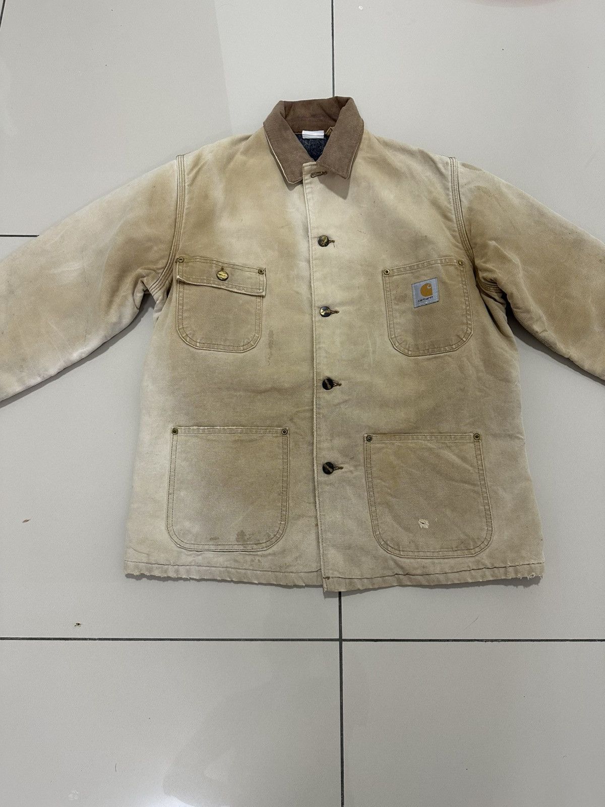 Carhartt × Vintage Vintage 90’s Carhartt Chore Jacket Michigan Stlye jacket Size US L / EU 52-54 / 3 - 3 Thumbnail