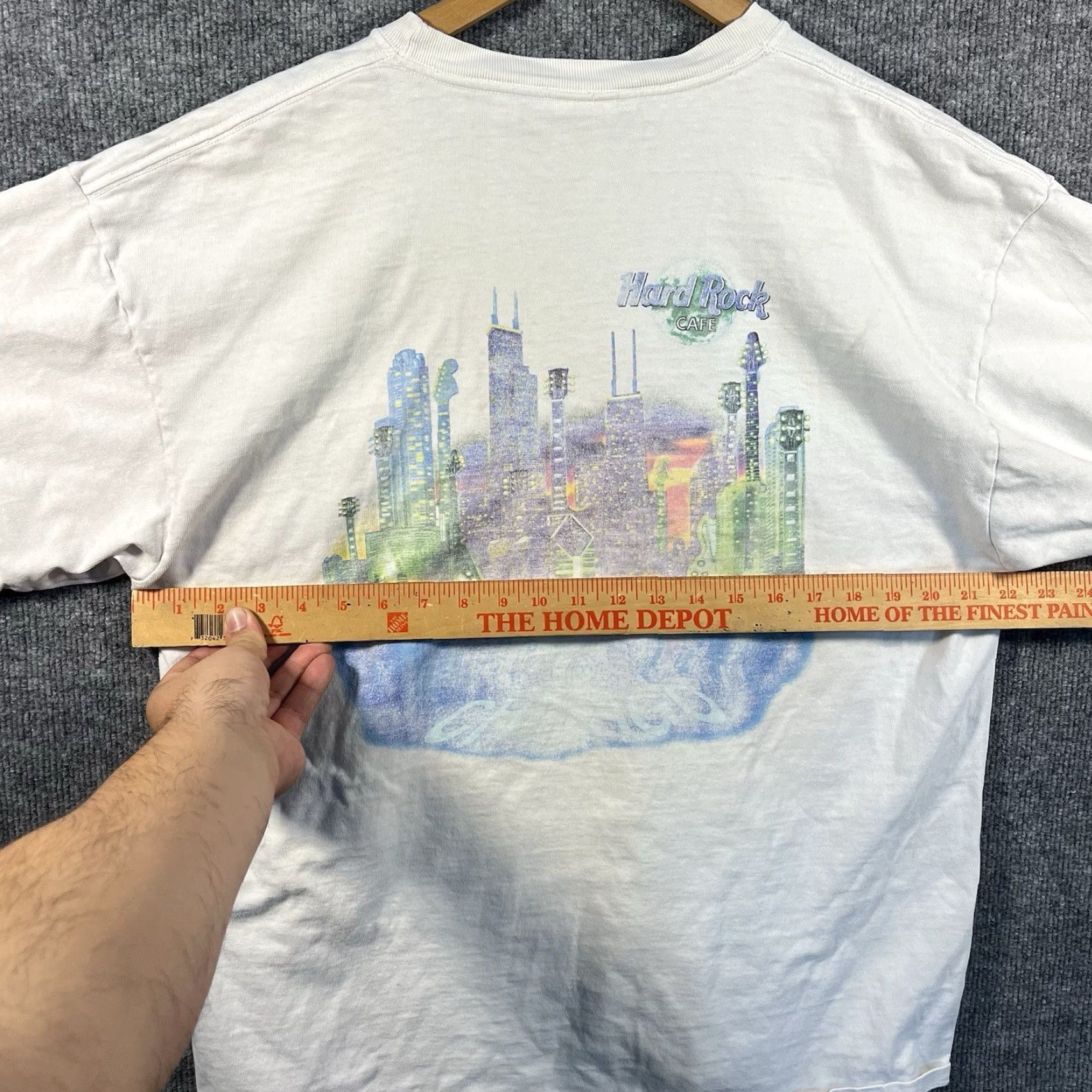 Hard Rock Cafe VINTAGE Hard Rock Cafe Shirt Men Large White 80s Short Sleeve Graphic Chicago L Mens Size US L / EU 52-54 / 3 - 6 Thumbnail