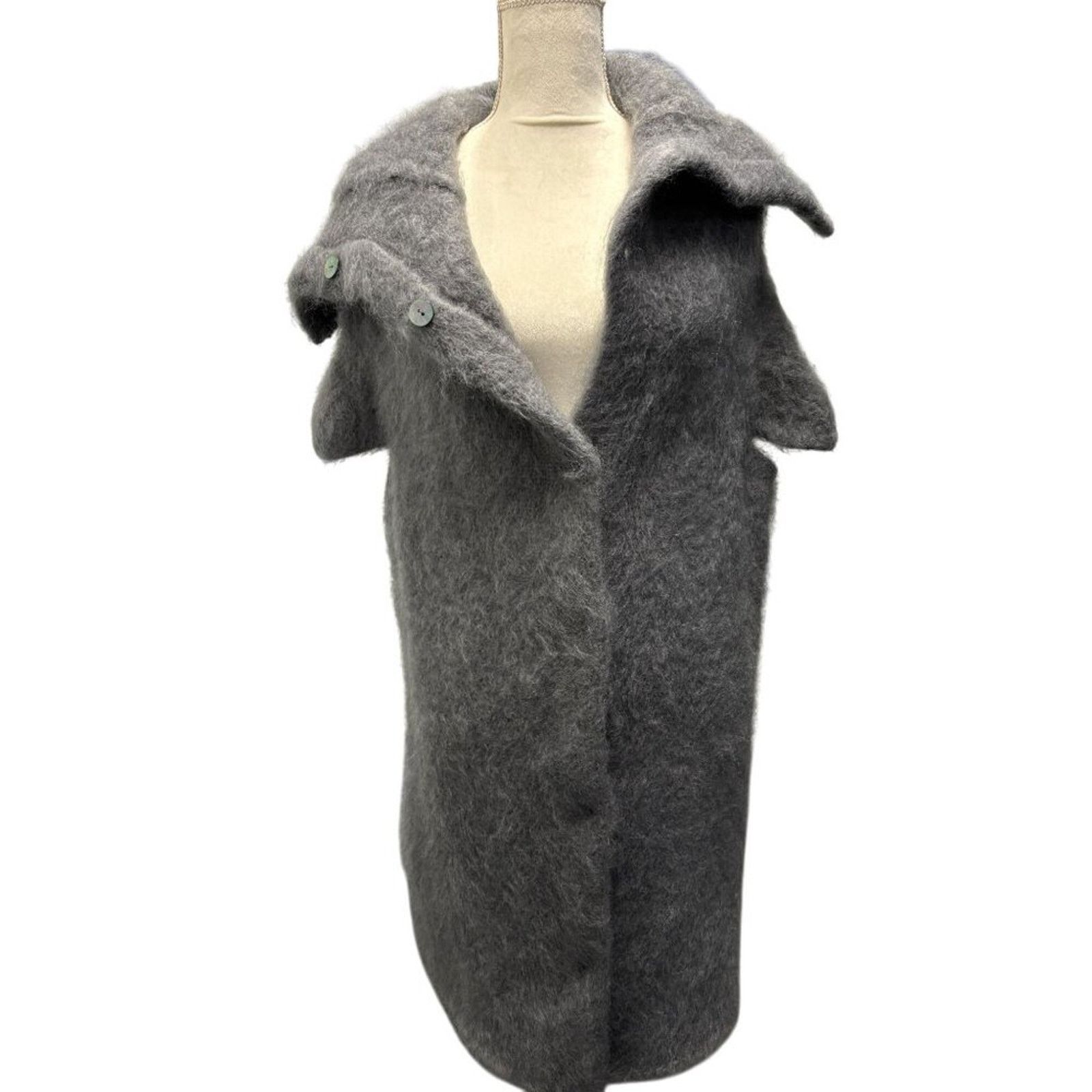 Maison Margiela Maison Margiela Wool-Blend Gray Sleeveless Coat Size M Size M / US 6-8 / IT 42-44 - 1 Thumbnail