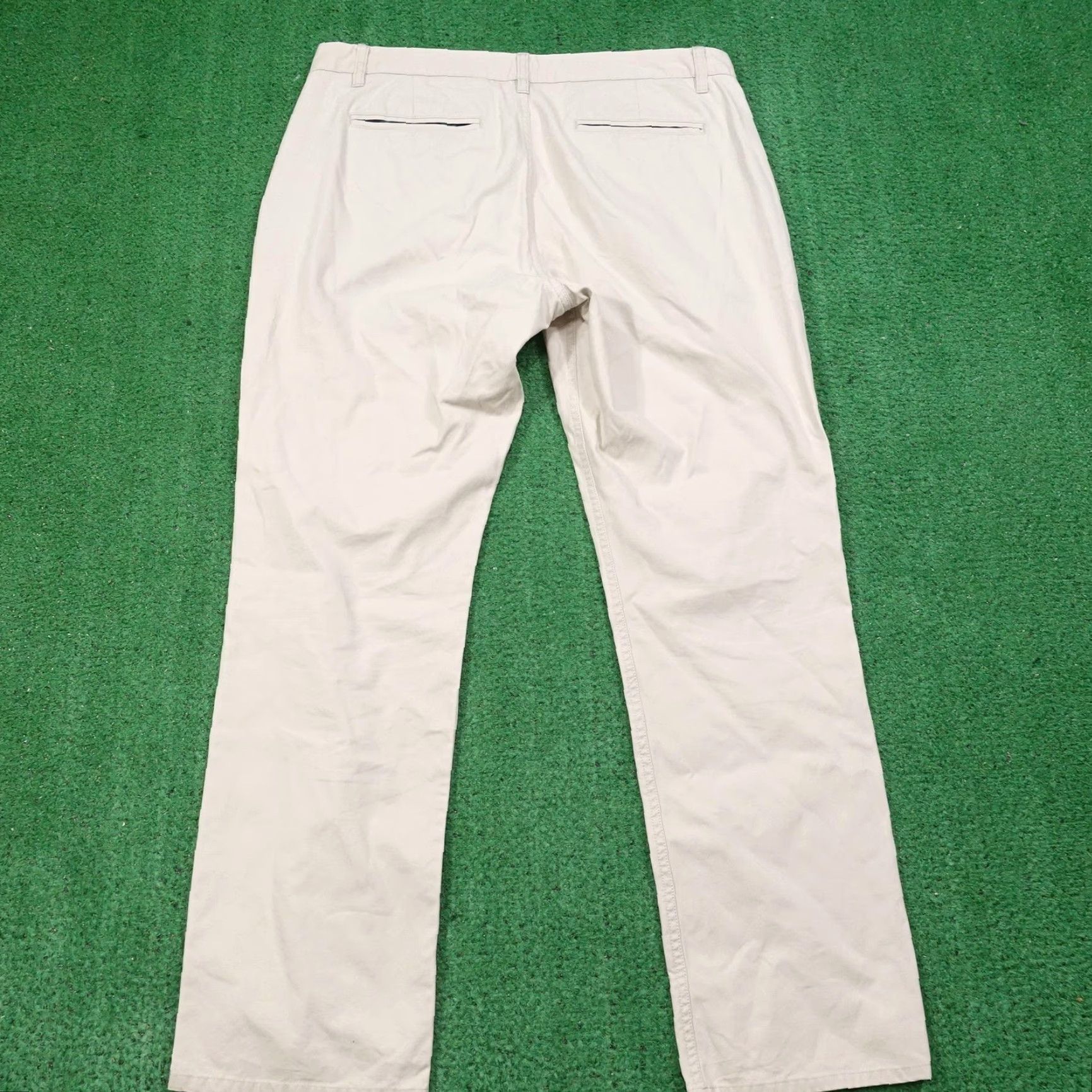 Bonobos BONOBOS Washed Chinos Pants 36x30 Beige Slim Straight Flat Front Mens Size US 36 / EU 52 - 4 Thumbnail