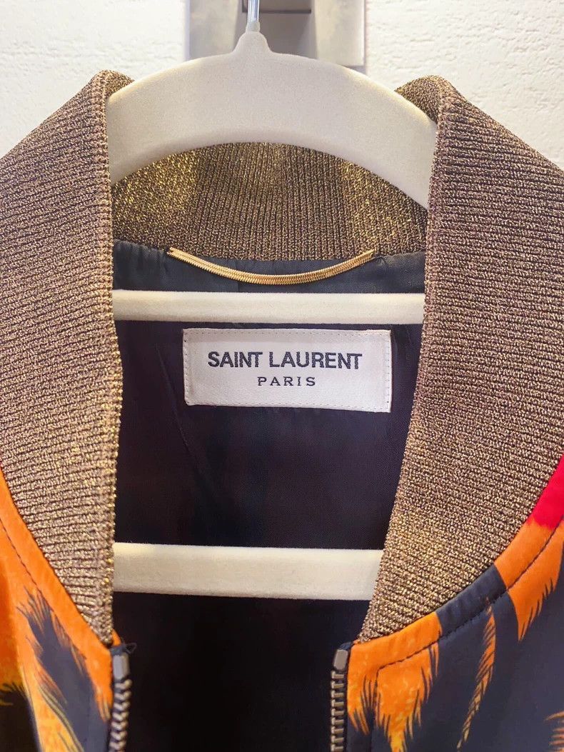 Saint Laurent Paris Saint Laurent Palm Tree Bomber Jacket-