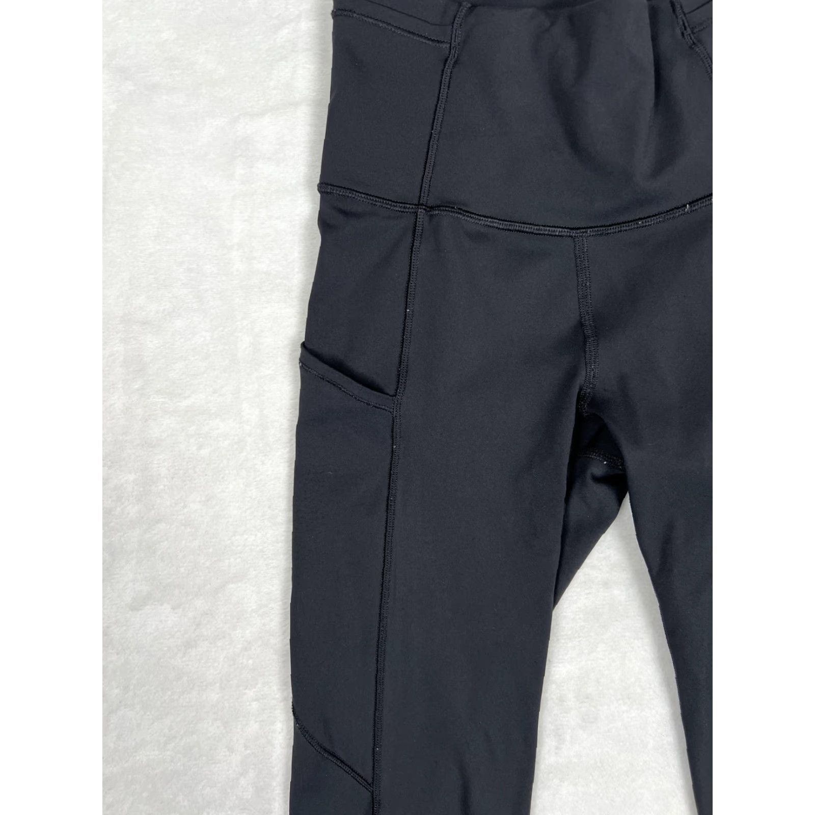 Lululemon Lululemon Women's Black High Rise Ankle Pocket Leggings Reflective Yoga 2 Pants Slim Activewear Size 26" / US 2 / IT 38 - 3 Thumbnail