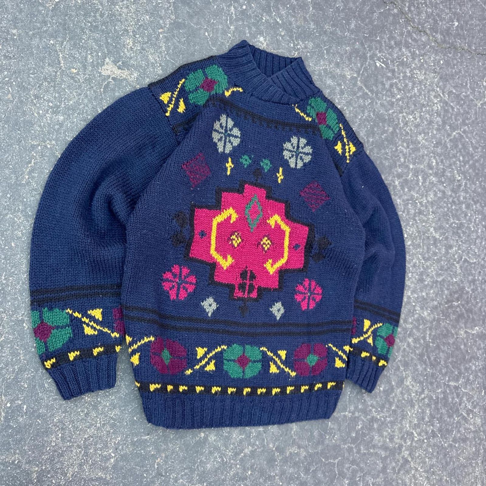 Vintage Vintage 90s Wool Grandma Knit Sweater Size Medium Size M / US 6-8 / IT 42-44 - 2 Thumbnail